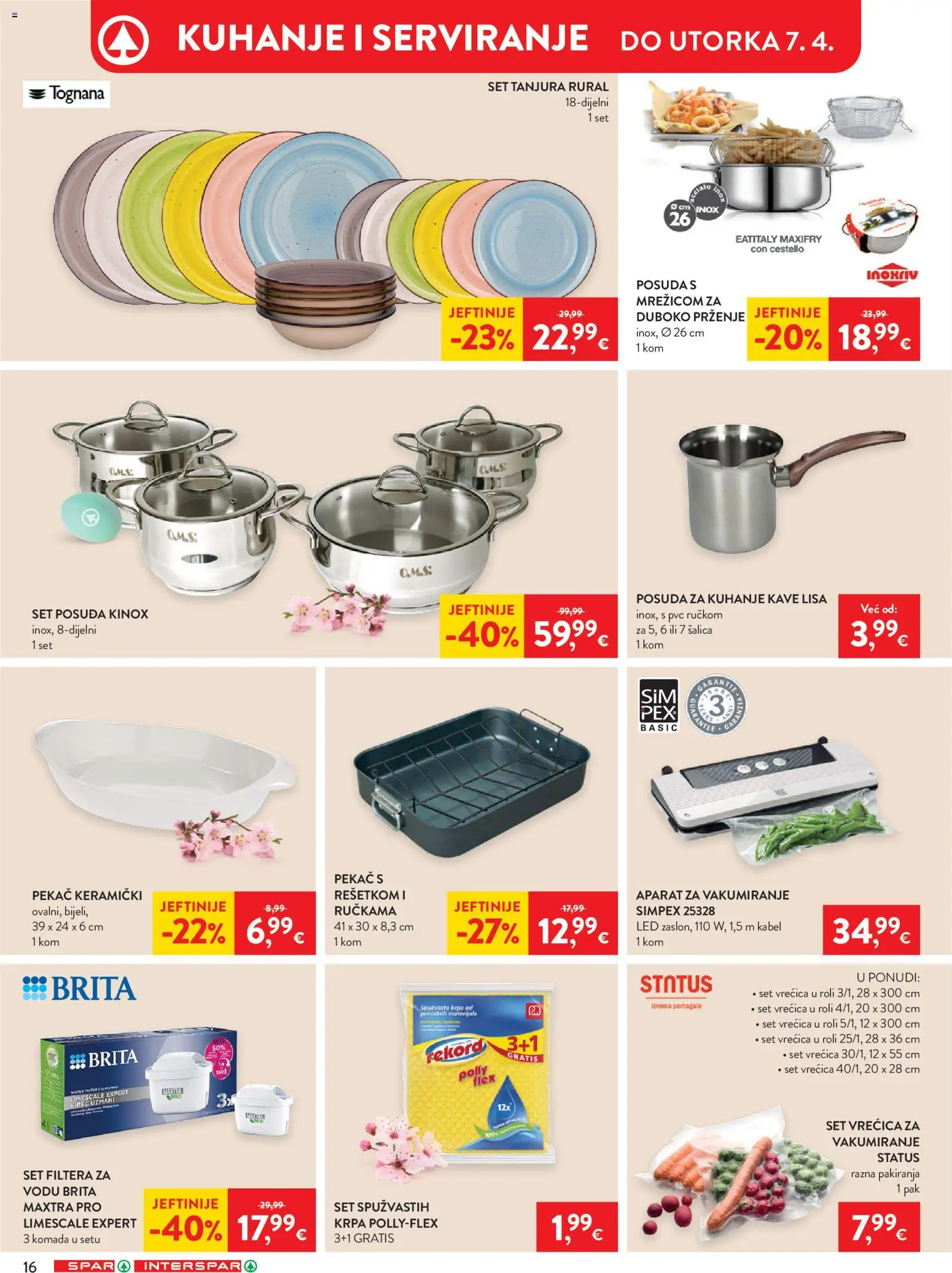 Spar katalog | vrijedi od 25.03.2026 | Stranica: 21 | Proizvodi: Set tanjura, Krpa, Šalica, Kabel