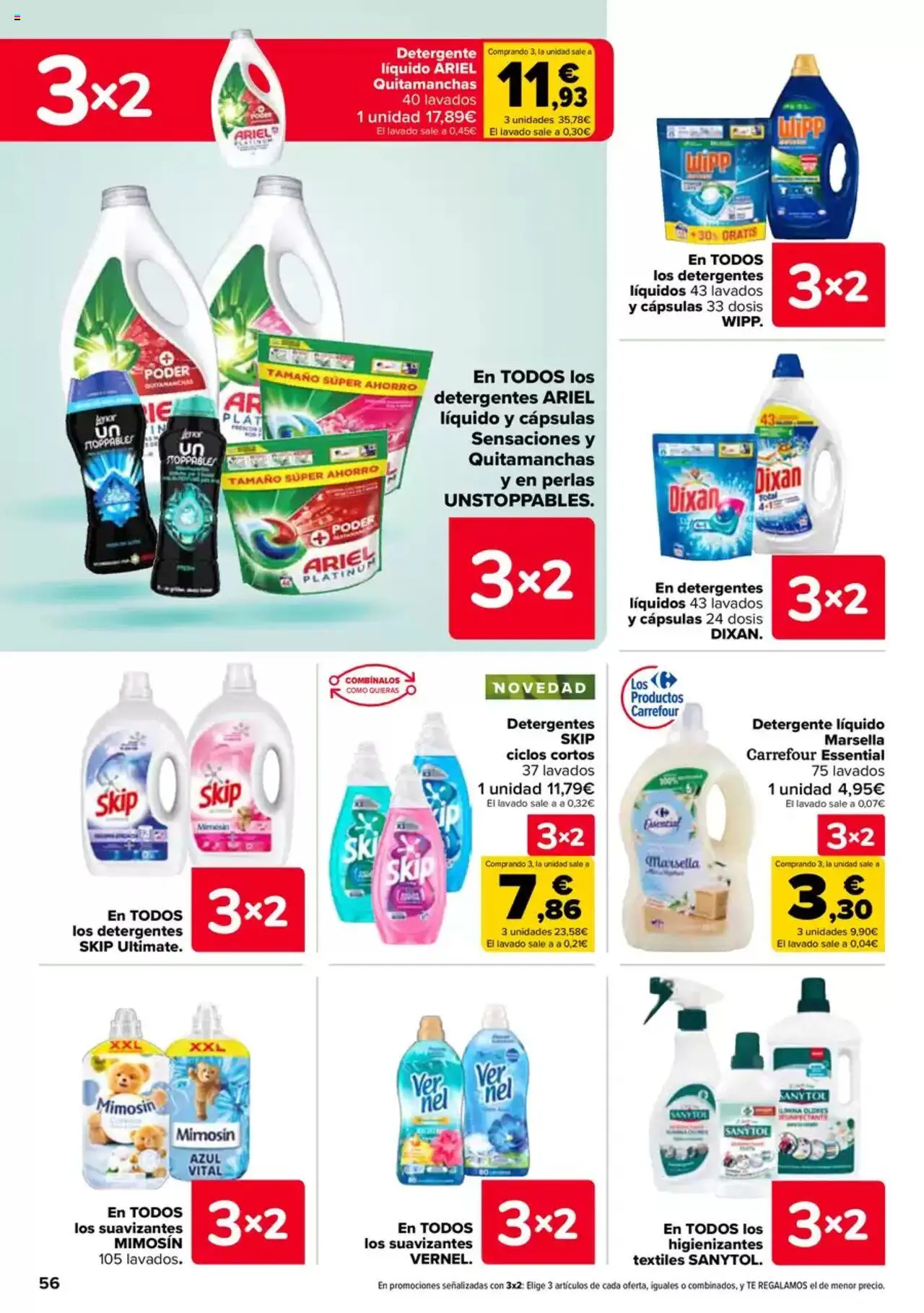 Carrefour folleto │ válido desde el 27.05.2025 | Página: 56 | Productos: Quitamanchas, Detergente, Té, Suavizante