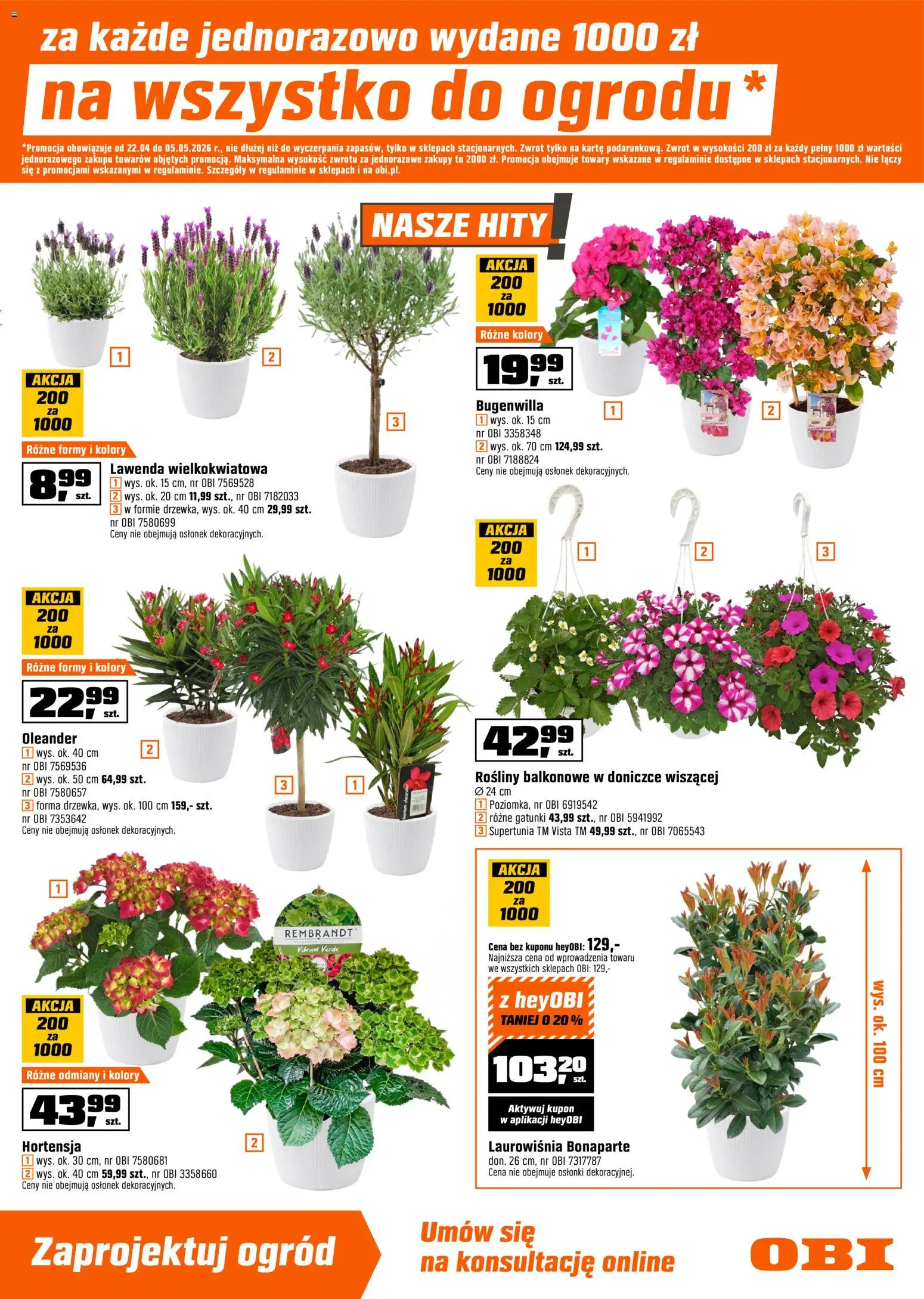 OBI gazetka od 22.04.2026 | Strona: 3 | Produkty: Rosliny
