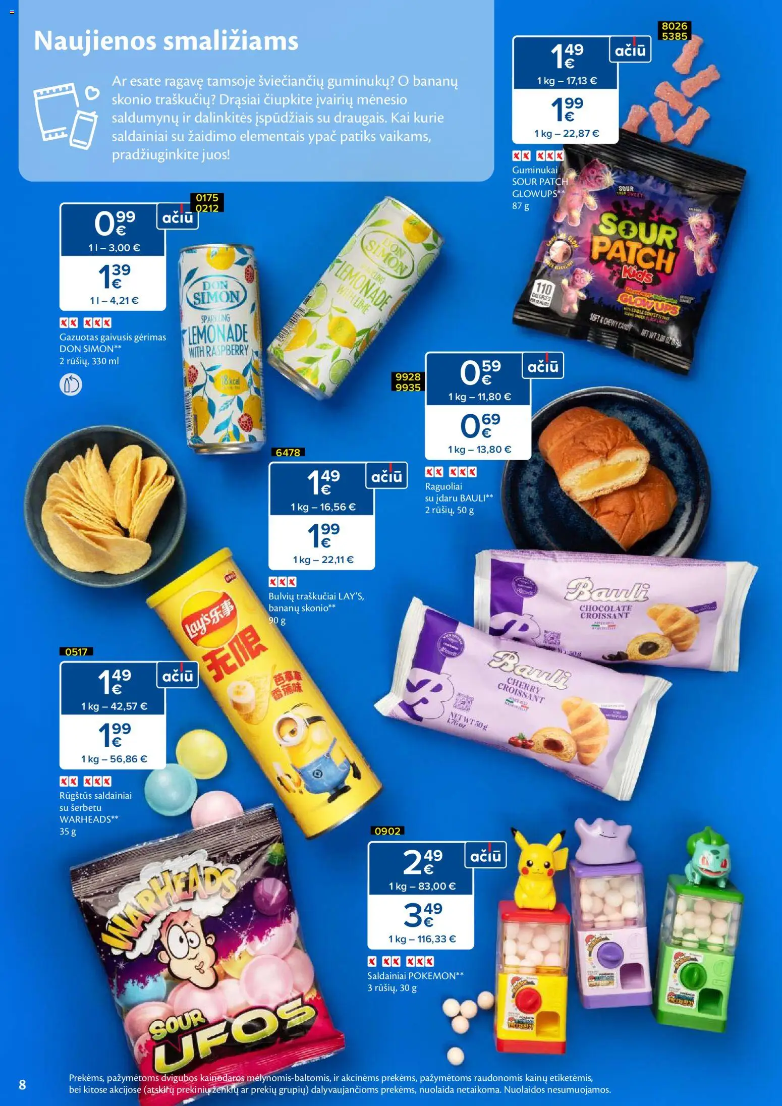 MAXIMA akcijos nuo 02.02.2026 | Puslapis: 8 | Prekių: Gaivusis gėrimas, Guminukai, Saldainiai, Traškučiai