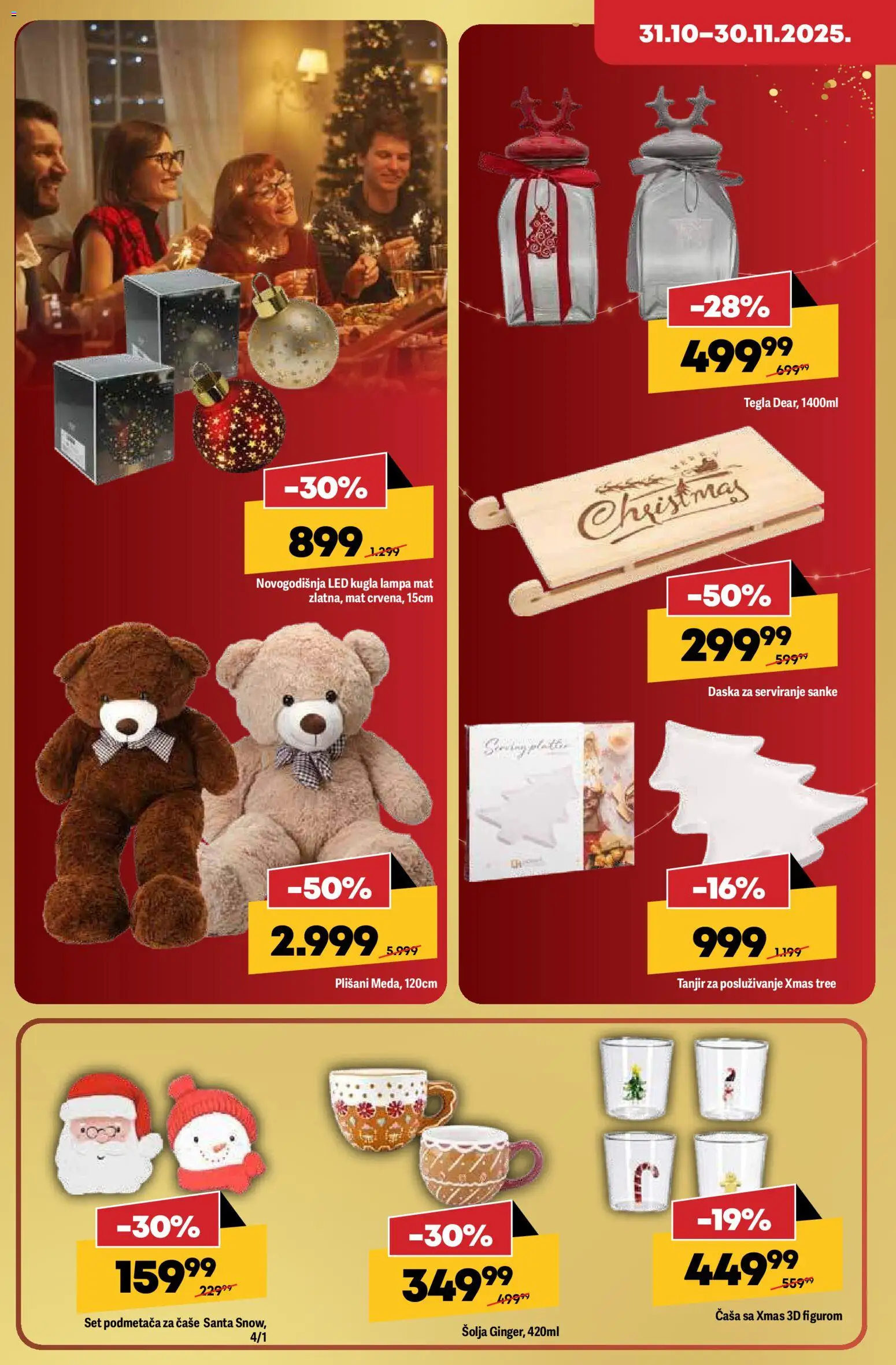 Mega Maxi katalog - važi od 13.11.2025 | Strana: 4 | Proizvode: Tanjir, Lampa, Šolja, Tegla