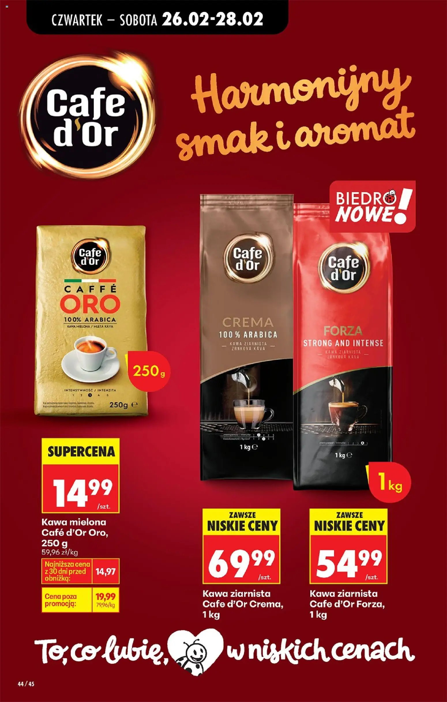 Biedronka gazetka - Oferta w tym tygodniu od 26.02.2026 | Strona: 54 | Produkty: Kawa ziarnista, Kawa