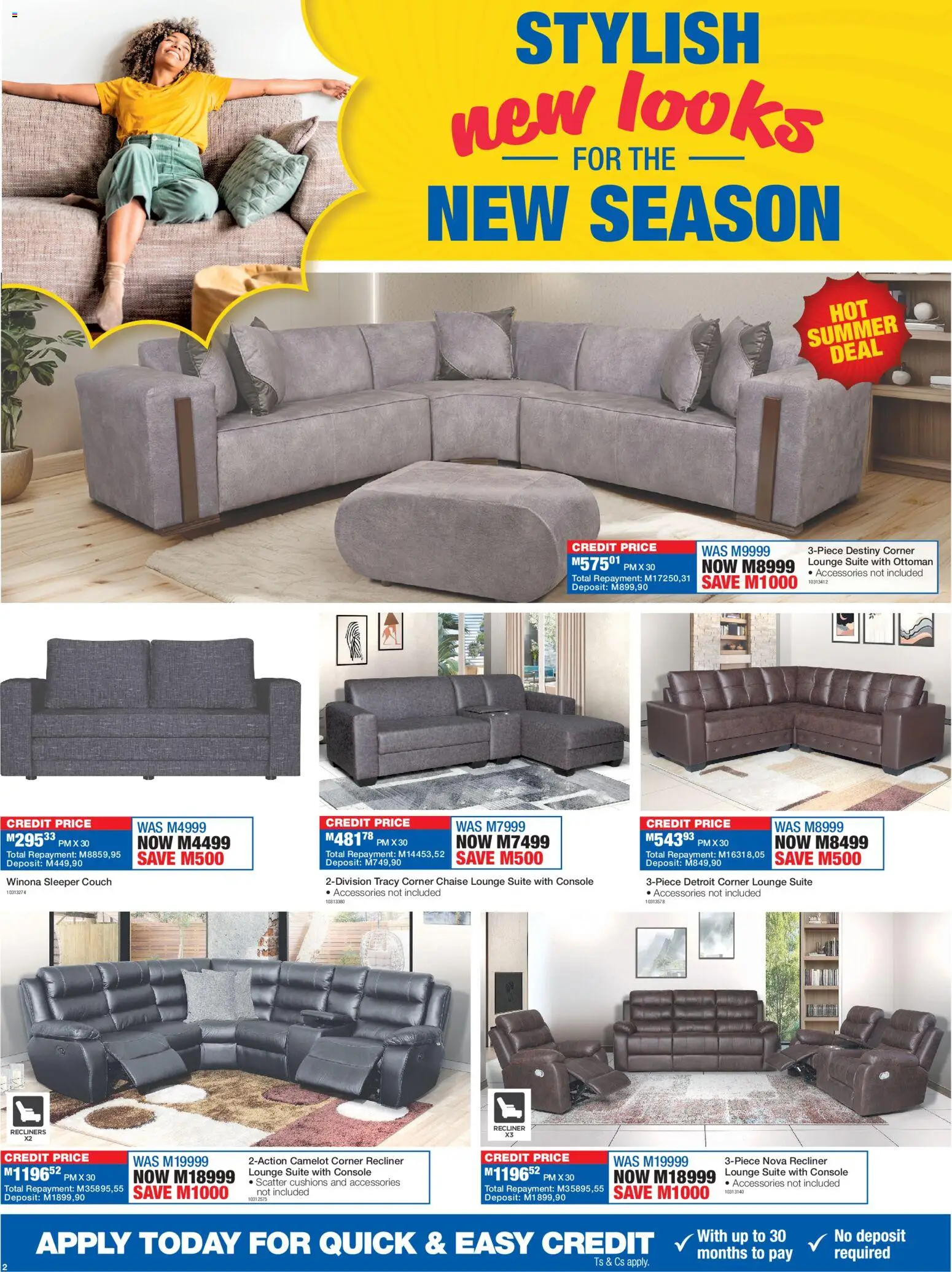 New OK Furniture catalogue – valid from 19.01.2026 | Page: 2 | Products: Couch, Lounge suite, Ottoman, Chaise