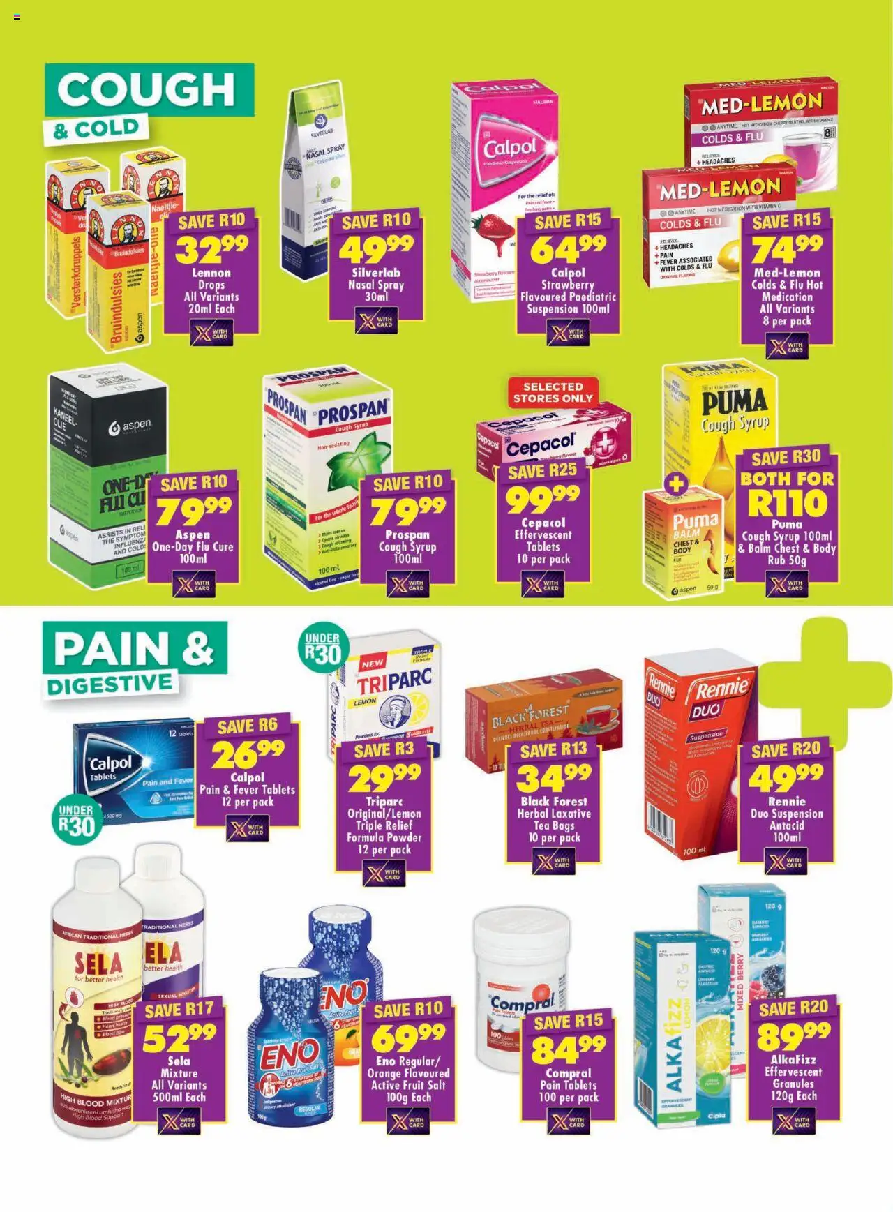 New Shoprite catalogue – valid from 20.10.2025 | Page: 2 | Products: Cough syrup, Tea, Fruit, Salt
