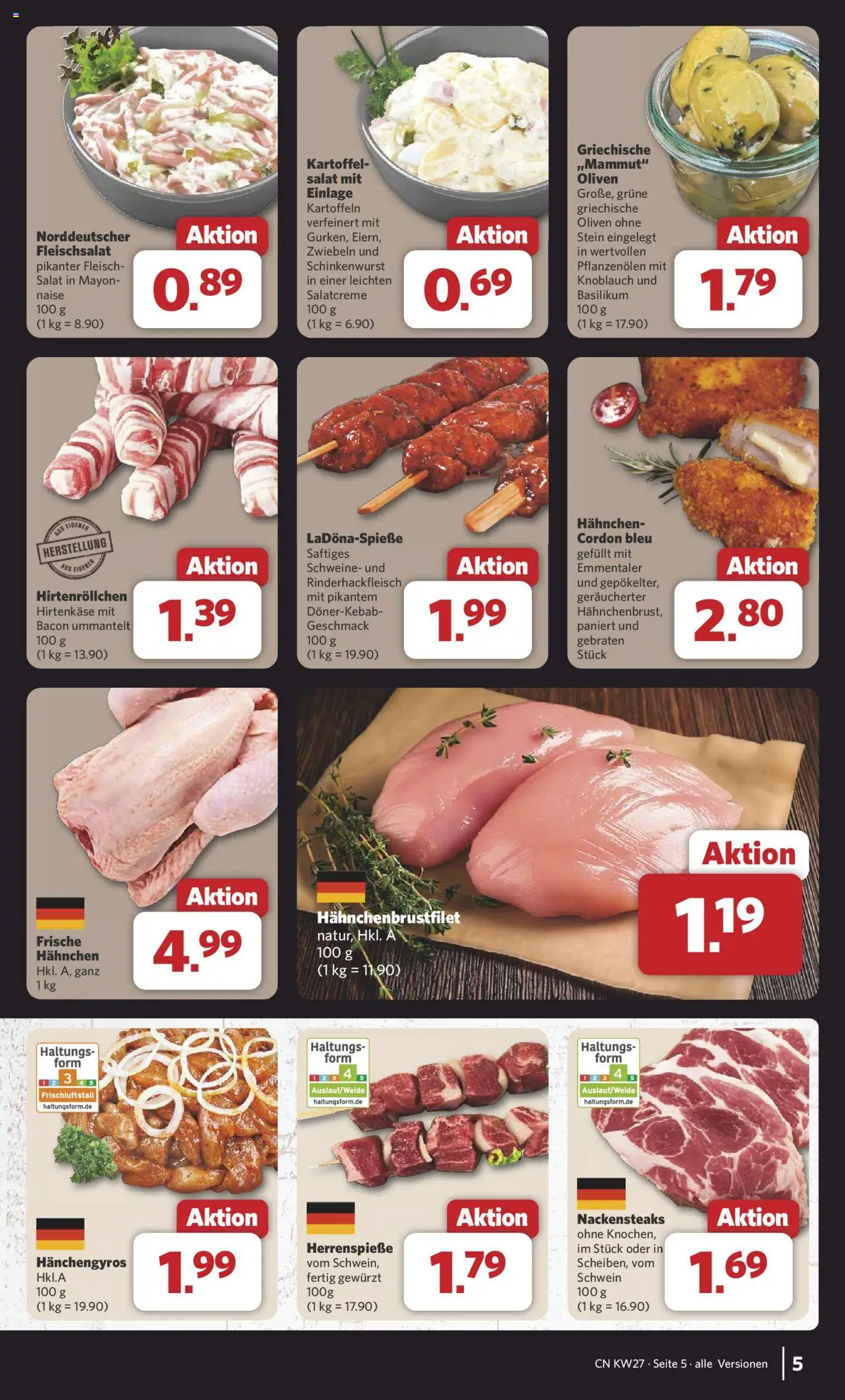 Combi Prospekt 	 - gültig ab dem 30.06.2025 | Seite: 5 | Produkte: Nackensteaks, Zwiebeln, Knoblauch, Fleisch