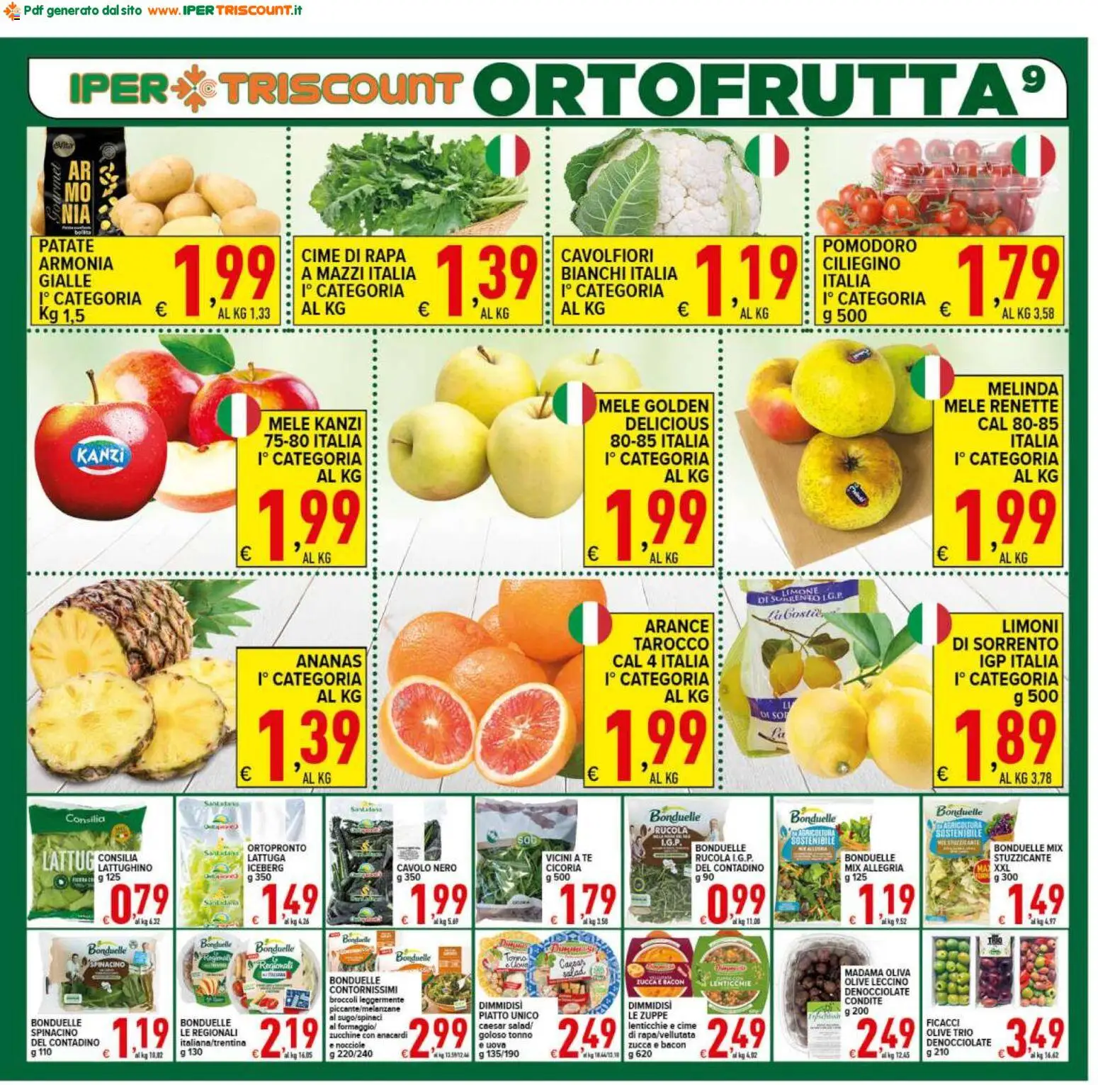 Volantino Ipertriscount del 25.02.2026 | Pagina: 9 | Prodotti: Tè, Olive, Ananas, Broccoli