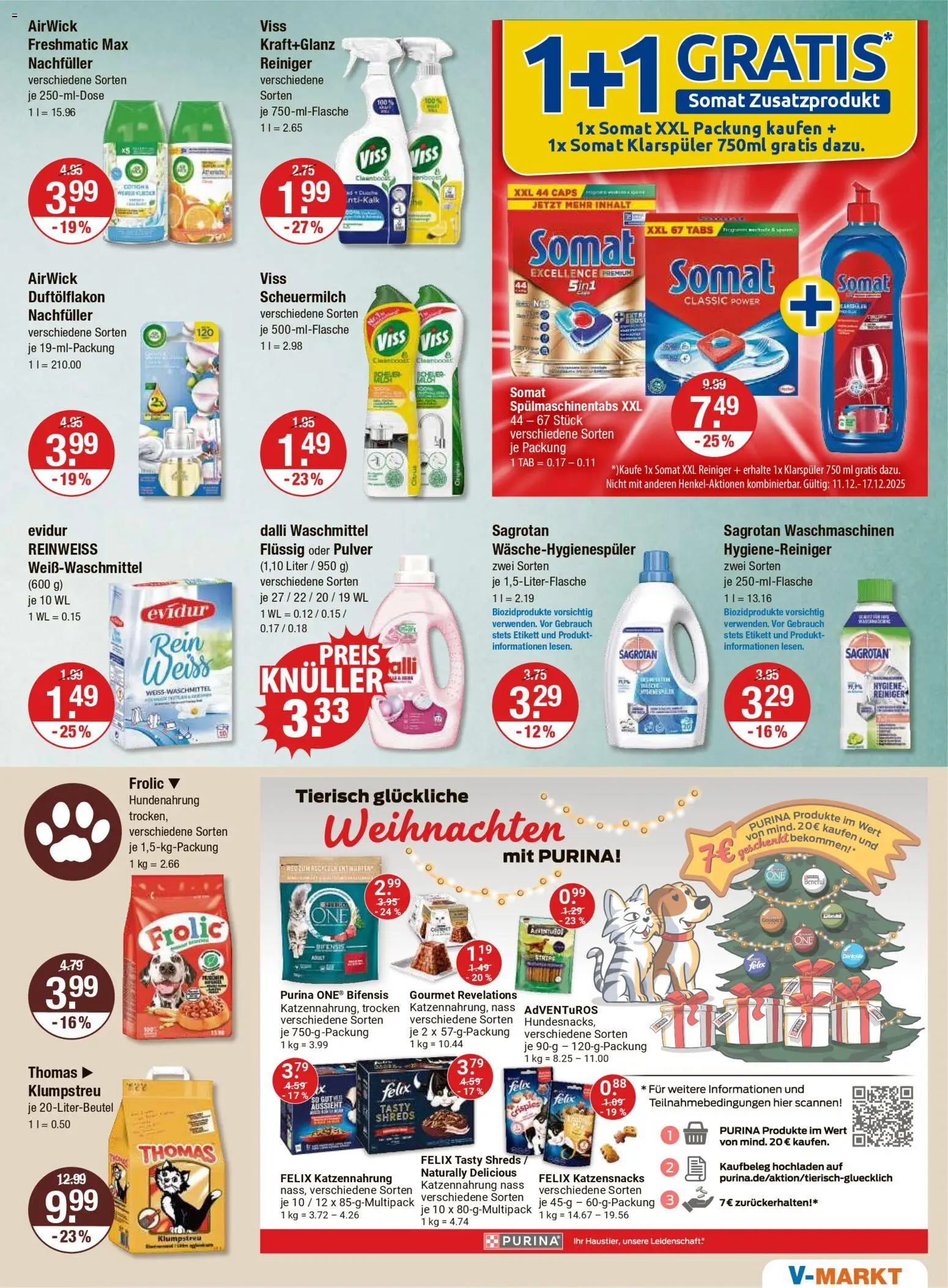 V-Markt - M&#252;nchen – gültig ab 11.12.2025 | Seite: 17 | Produkte: Waschmittel, Spülmaschinentabs, Klarspüler