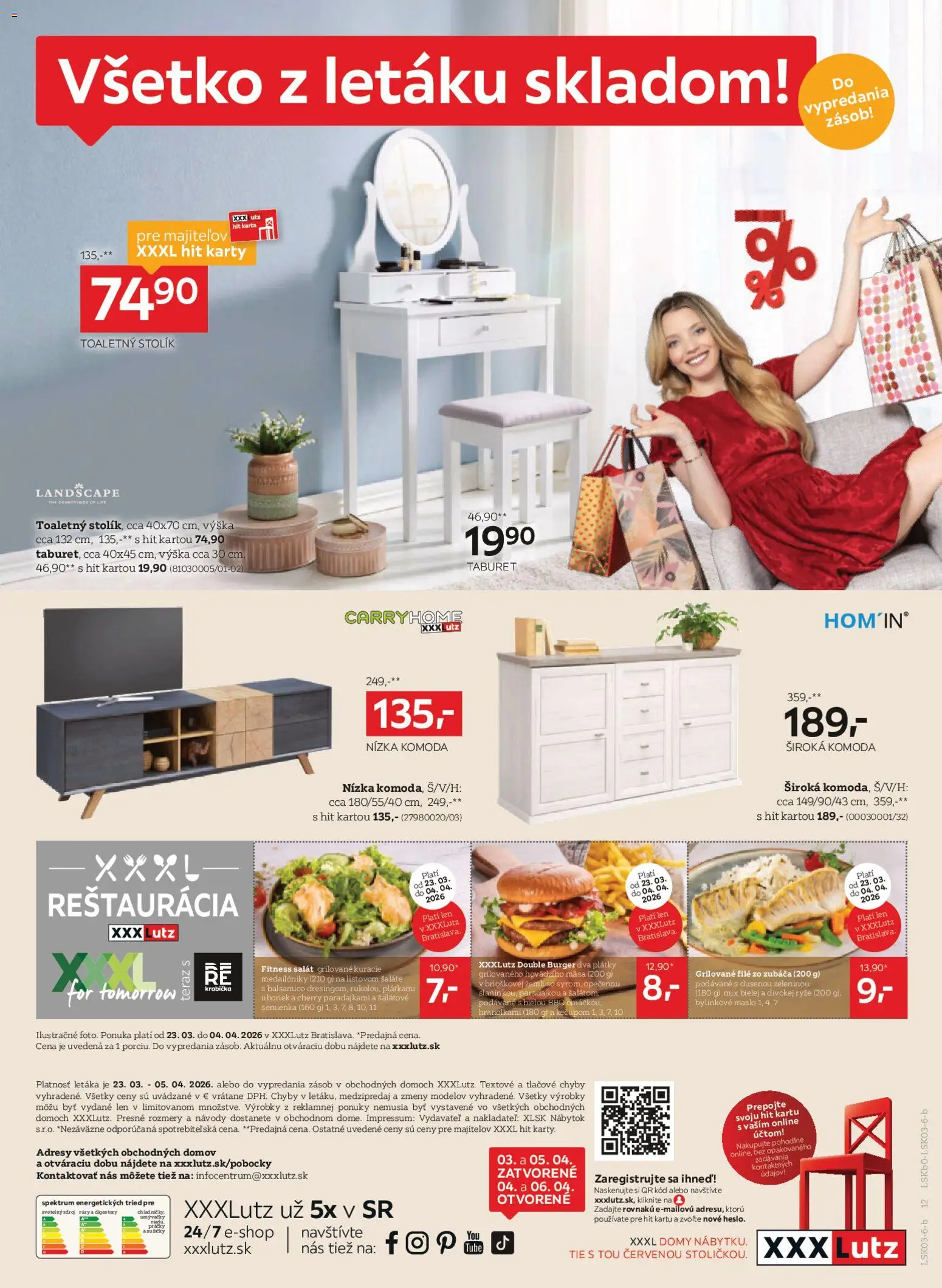 Nové XXXLutz akcie – leták je platný od 23.03.2026 | Strana: 12 | Produkty: Nábytok, Toaletný stolík, Taburet, Komoda