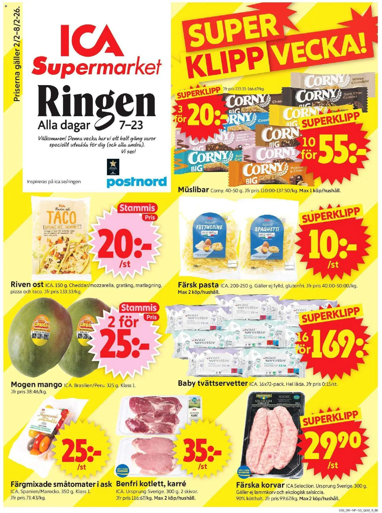 ICA Supermarket reklamblad aktuell från 02.02.2026 | Sida: 1