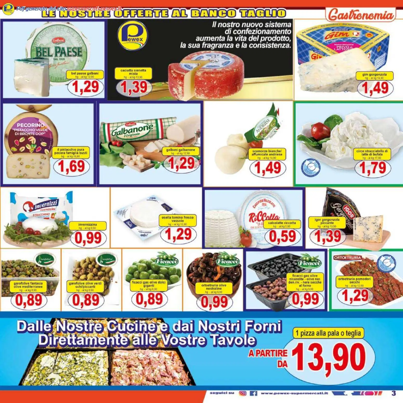 Volantino Pewex del 07.11.2025 | Pagina: 3 | Prodotti: Latte, Olive, Pecorino, Stracciatella