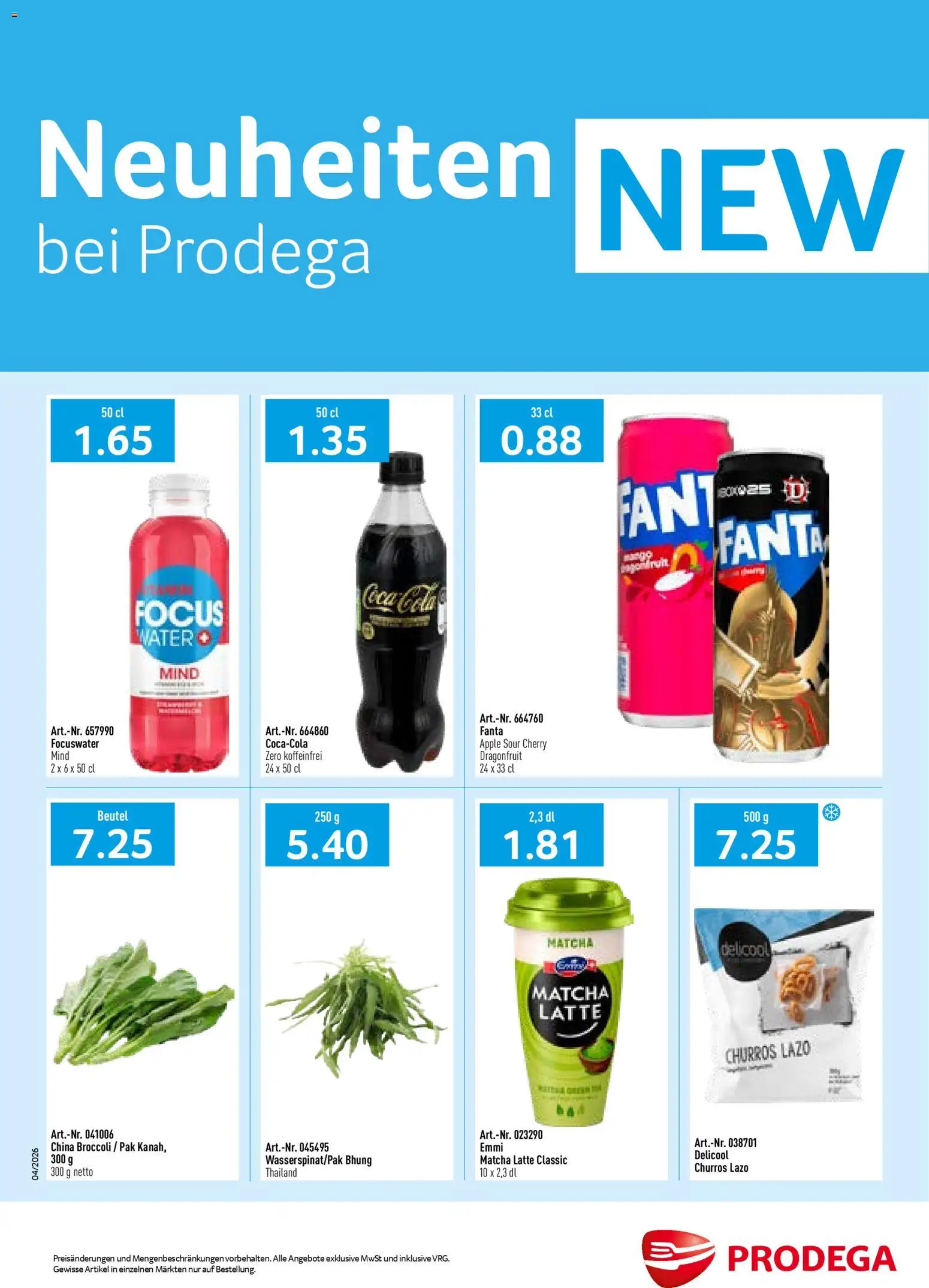 Prodega aktionen Neuheiten – gültig ab 30.03.2026 | Seite: 1 | Produkte: Coca Cola, Fanta, Apple