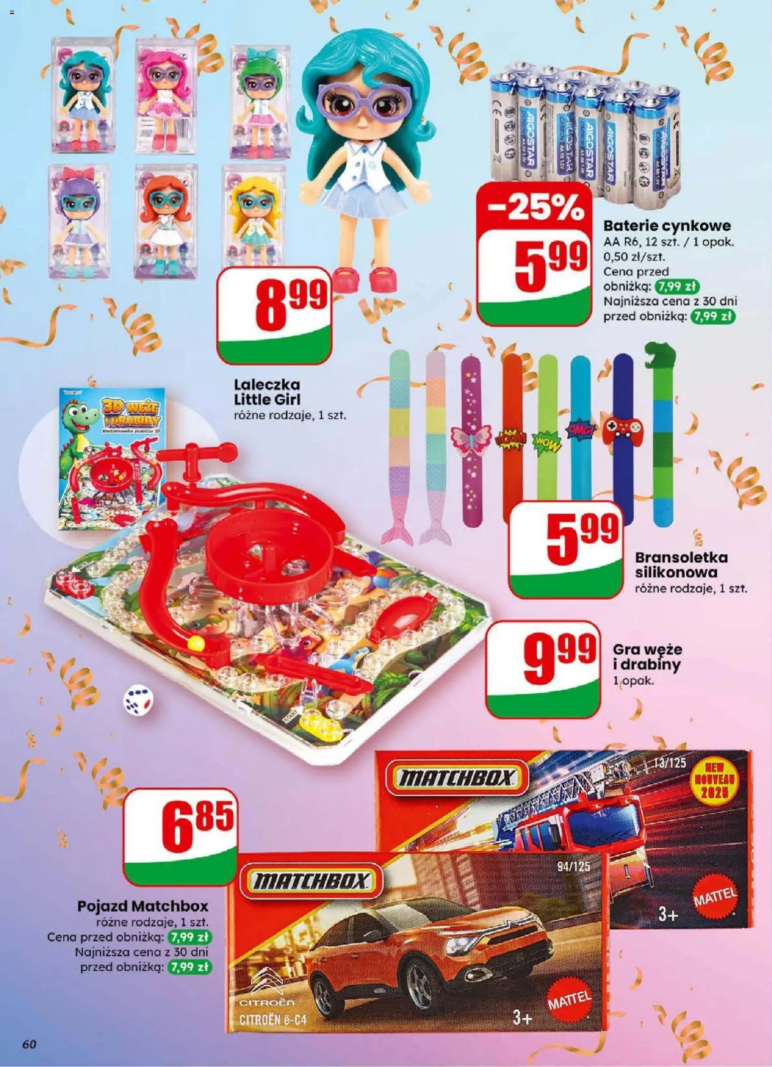 Dino Gazetka od 31.12.2025 | Strona: 60 | Produkty: Bransoletka, Gra, Baterie