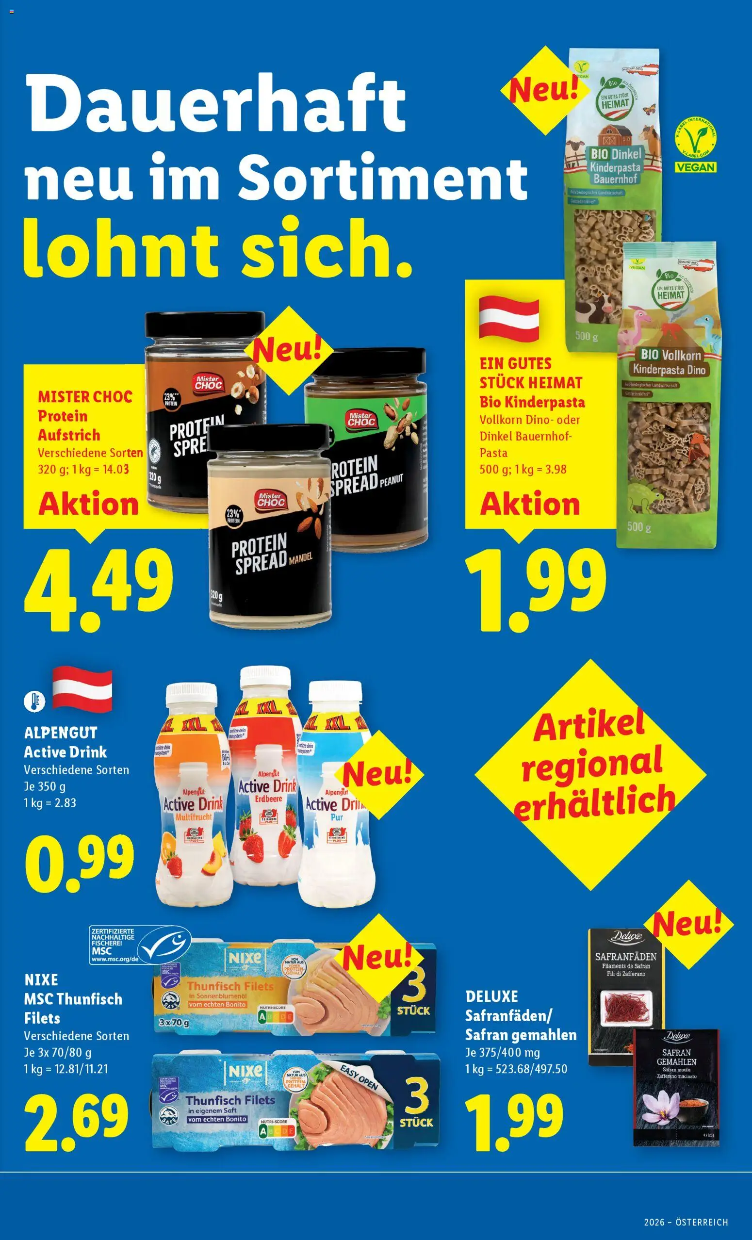 Lidl Flugblatt - Altenmarkt im Pongau, St. Johann im Pongau, Zell am See gültig ab 19.03.2026 | Seite: 43 | Produkte: Pasta, Saft