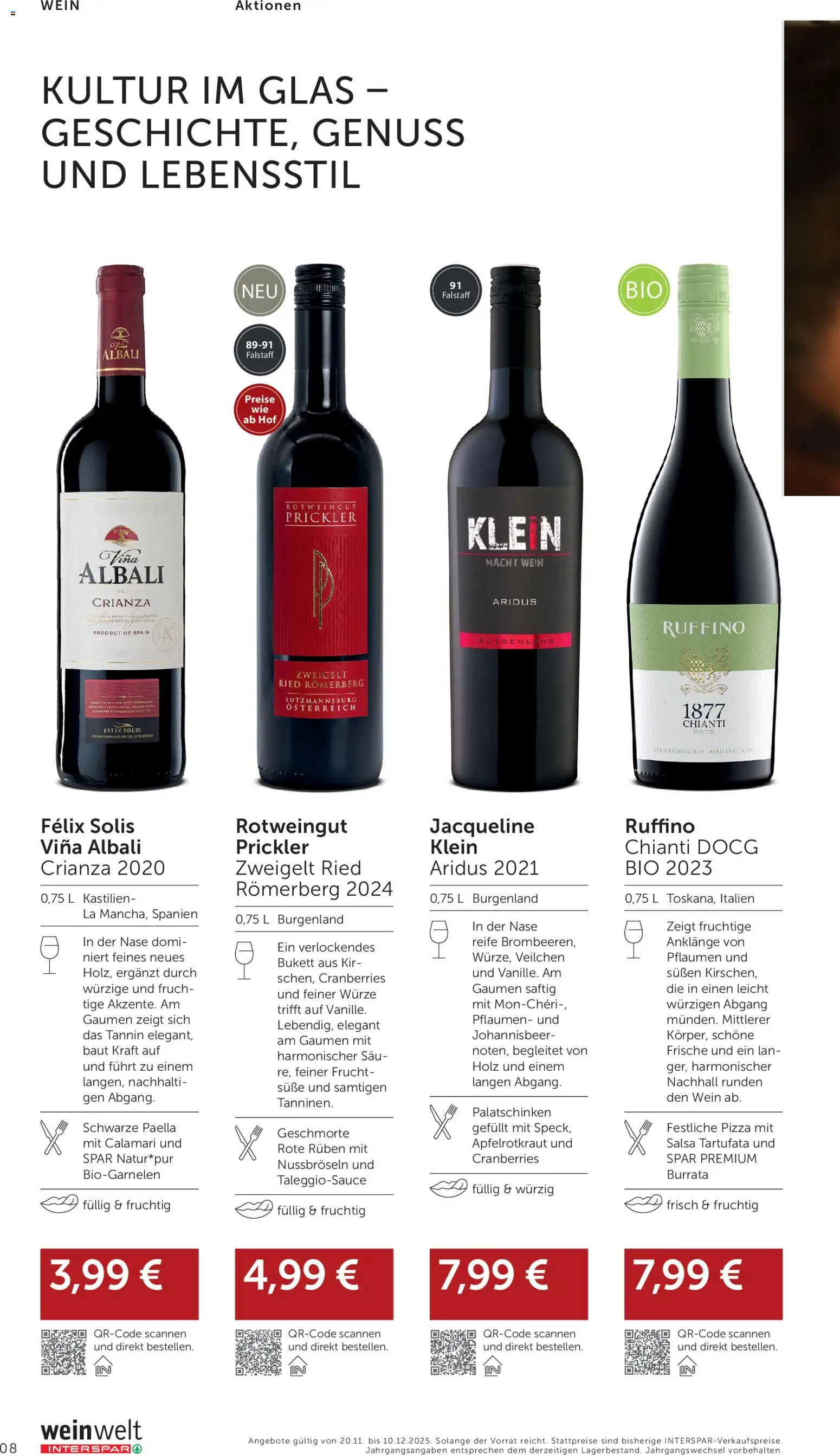 Interspar Wein Welt gültig ab 20.11.2025 | Seite: 8 | Produkte: Pizza, Wein