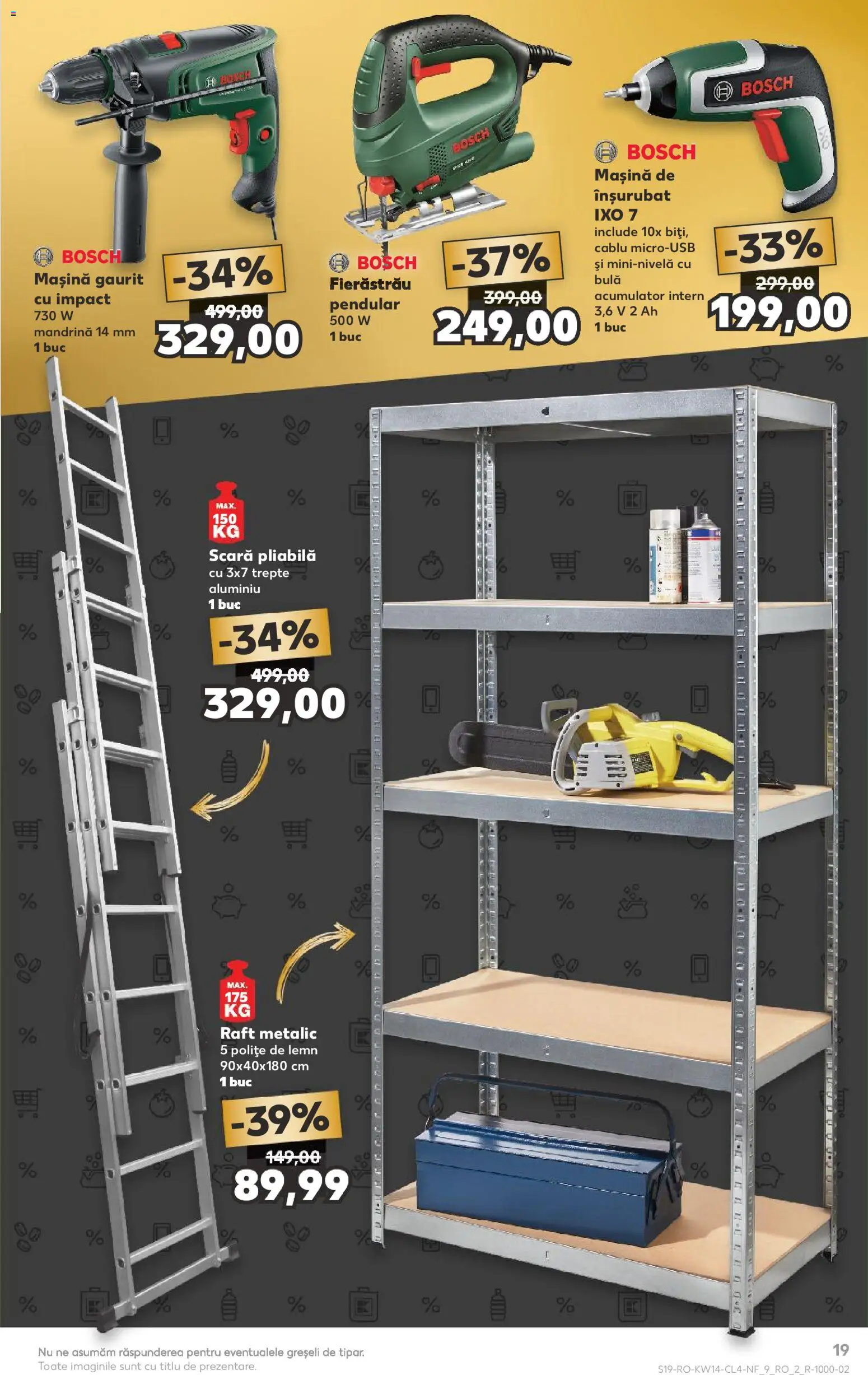 Noul catalog Kaufland – valabil de la 01.04.2026 | Pagină: 19 | Produse: Cablu, Scară, Raft, Peluş Köpek Yatağı