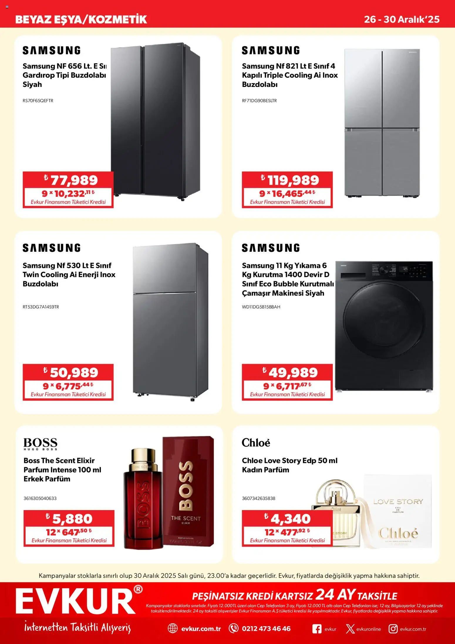Evkur Muhteşem Fırsatlar - 26.12.2025 tarihinden itibaren geçerlidir | Sayfa: 4 | Ürünler: Gardırop, Parfüm, Buzdolabı, Çamaşır makinesi