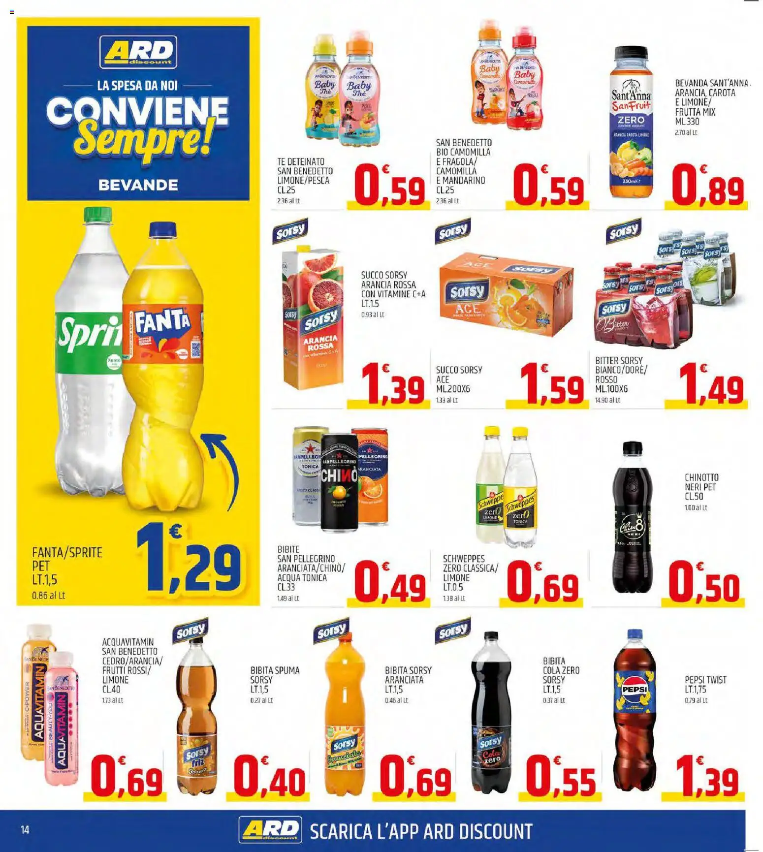 Volantino ARD Discount del 03.11.2025 | Pagina: 14 | Prodotti: Tè, Fanta, Bibita, Arancia