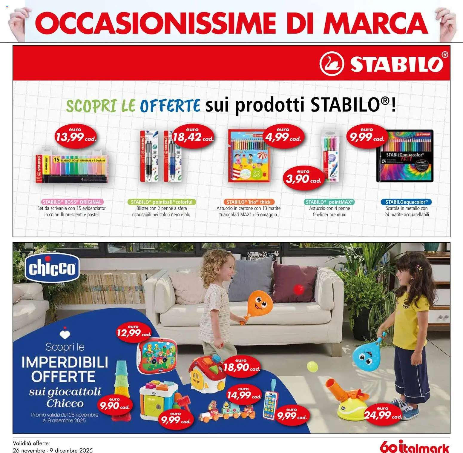 Volantino Italmark del 26.12.2025 | Pagina: 21 | Prodotti: Astuccio, Penne, Scrivania, Scatola