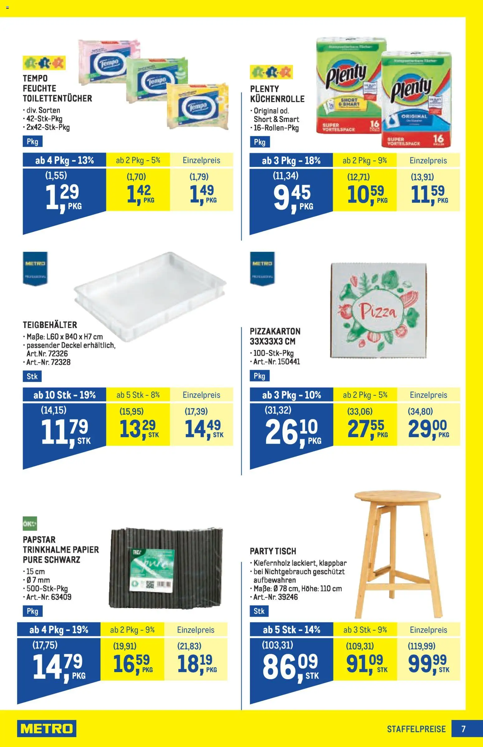 Metro Profi gültig ab 05.02.2026 | Seite: 7 | Produkte: Tisch, Pizza