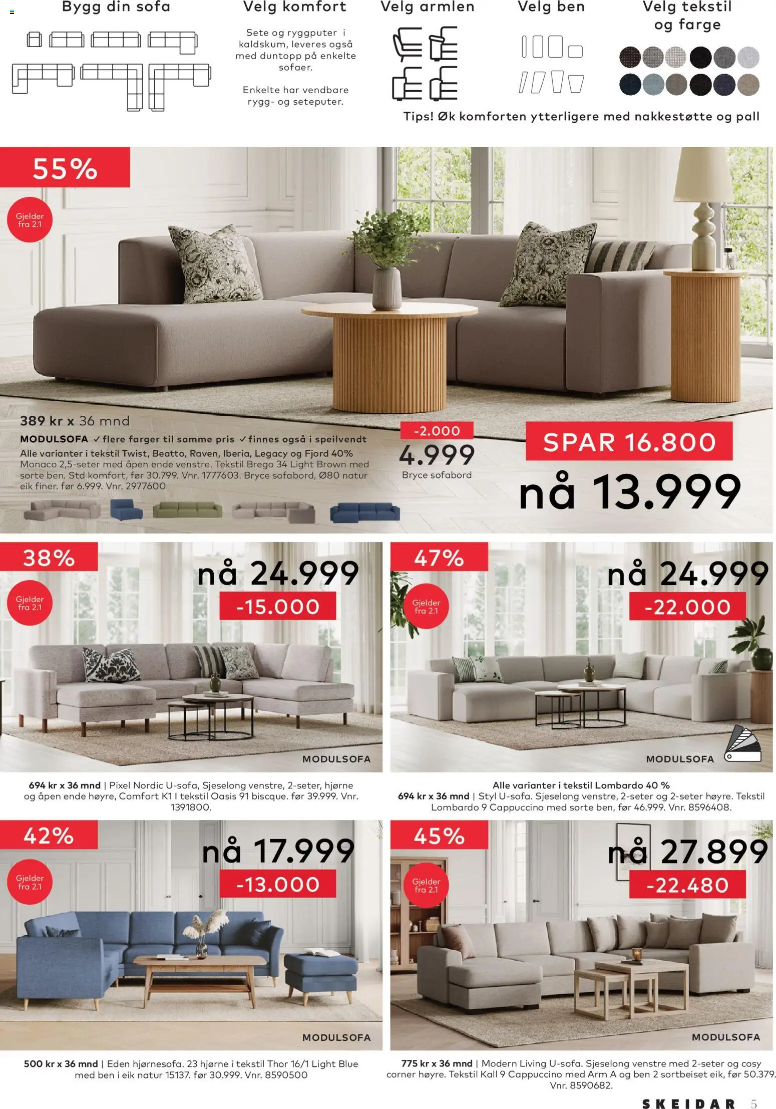 {H1} | Side: 5 | Produkter: Sofa, Sjeselong, Dishwasher powder