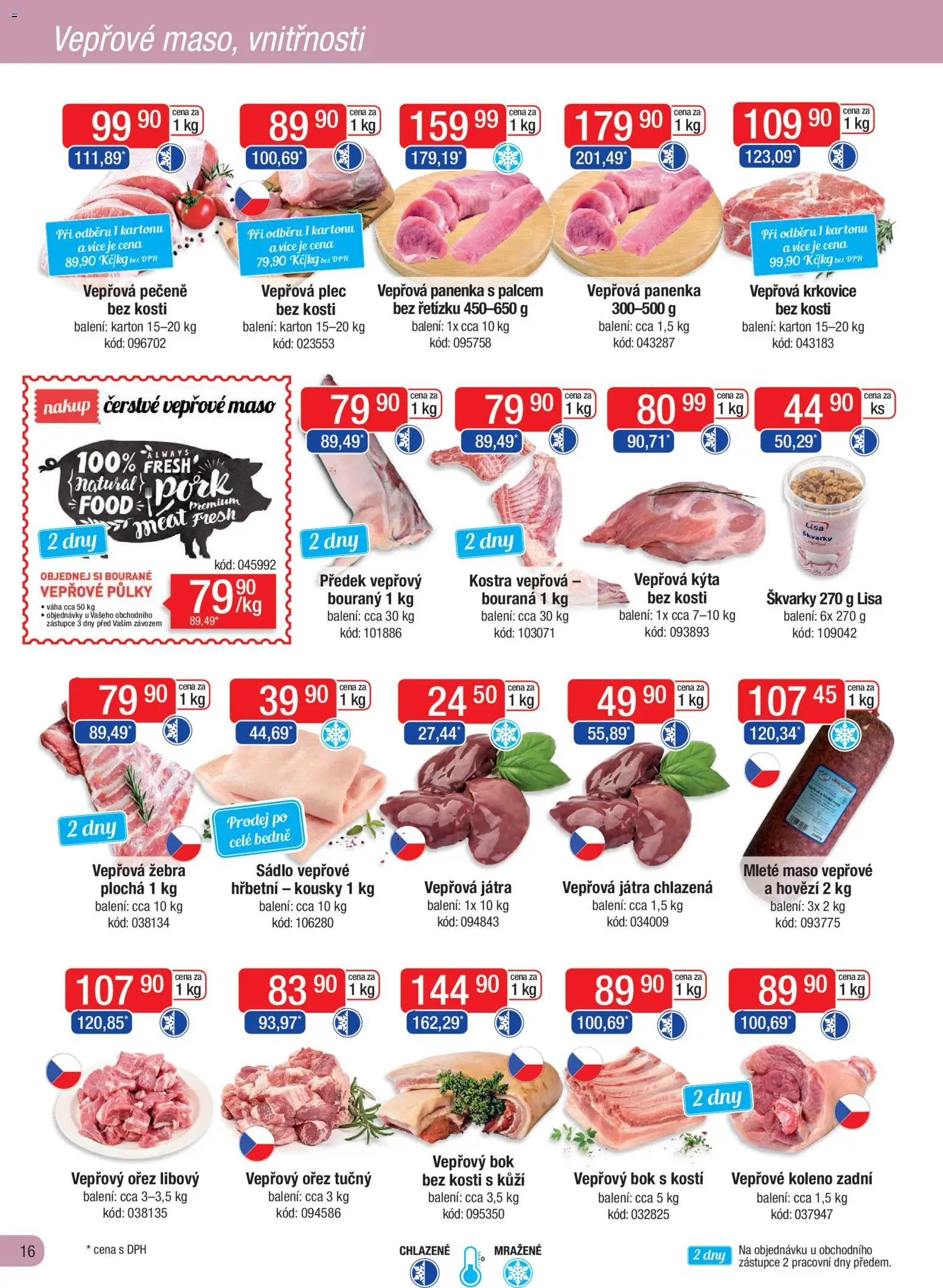 Astur & Qanto leták - Velkoobchod fresh 11/2025 od 01.11.2025 | Strana: 16 | Produkty: Panenka, Vepřové půlky, Vepřová krkovice bez kosti, Maso