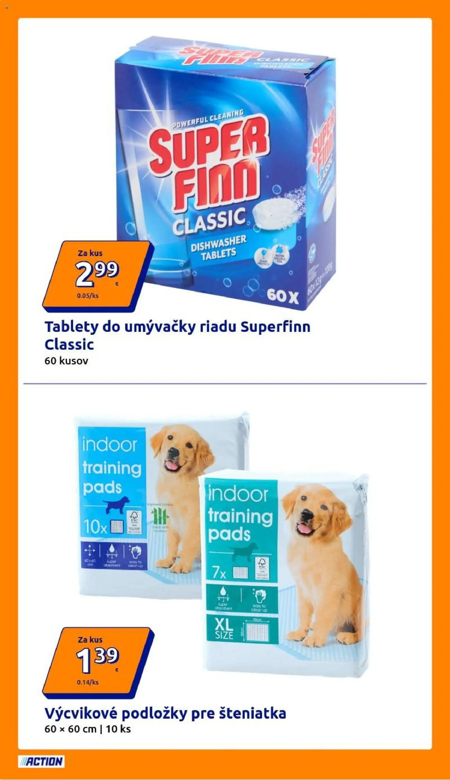 Nové Action akcie – leták je platný od 25.03.2026 | Strana: 4 | Produkty: Tablety do umývačky riadu
