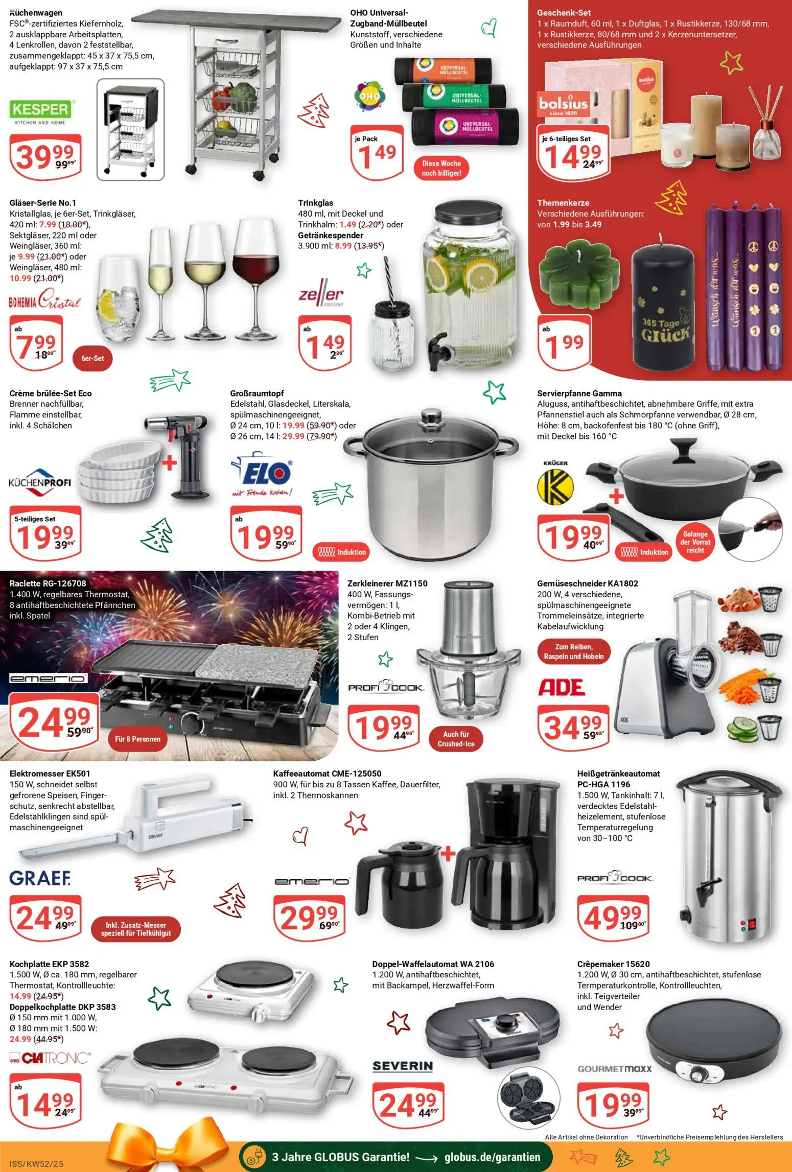 Globus Prospekt 	 – gültig ab 22.12.2025 | Seite: 19 | Produkte: Creme, Raclette, Kochplatte