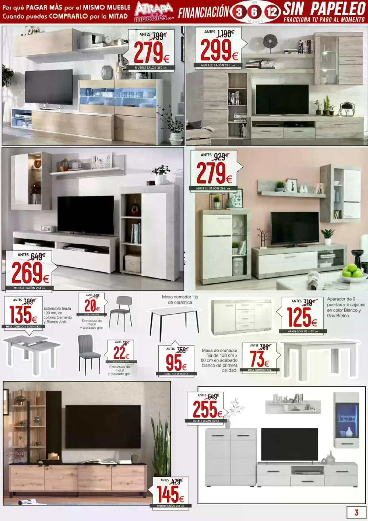Atrapa Muebles folleto │ válido desde el 01.08.2025 | Página: 3 | Productos: Mesa, Aparador