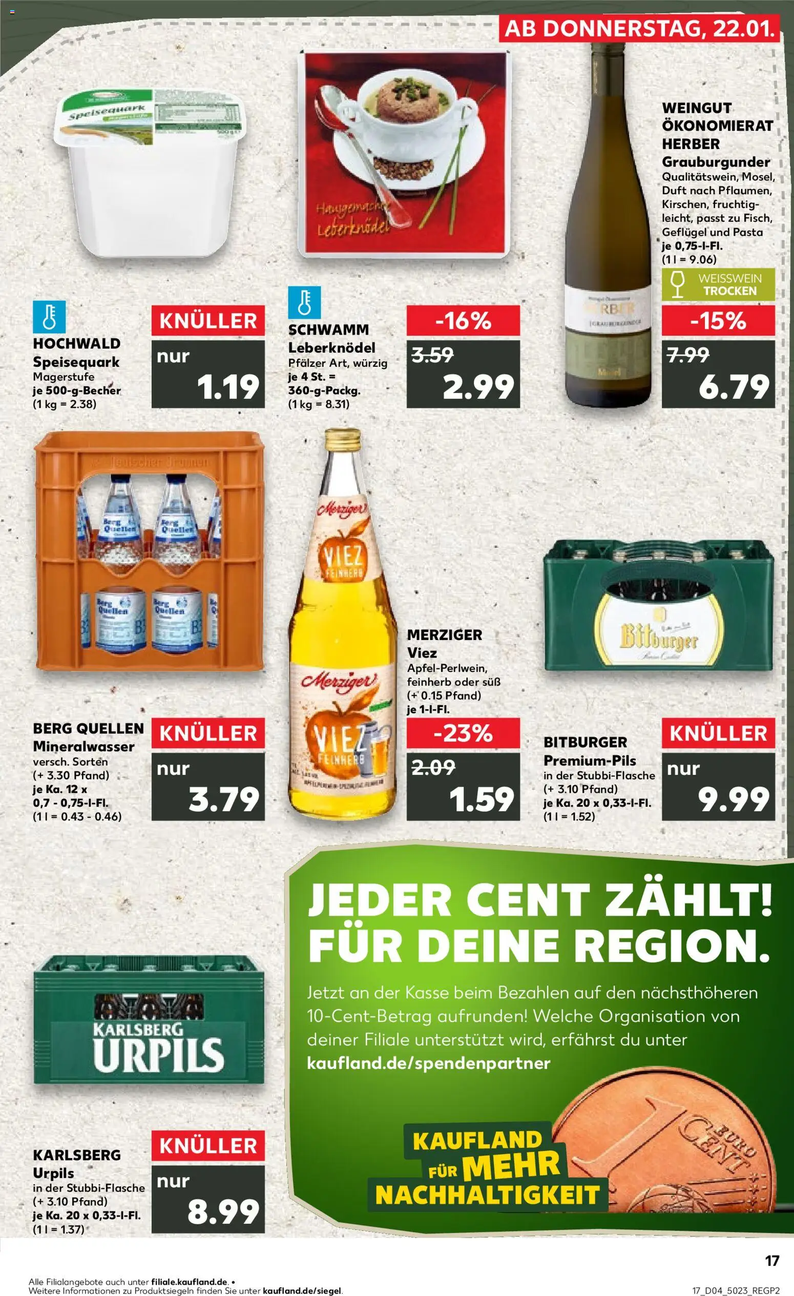 Kaufland prospekt Völklingen	 – gültig ab 22.01.2026 | Seite: 17 | Produkte: Weißwein, Weißwein trocken, Apple, Speisequark