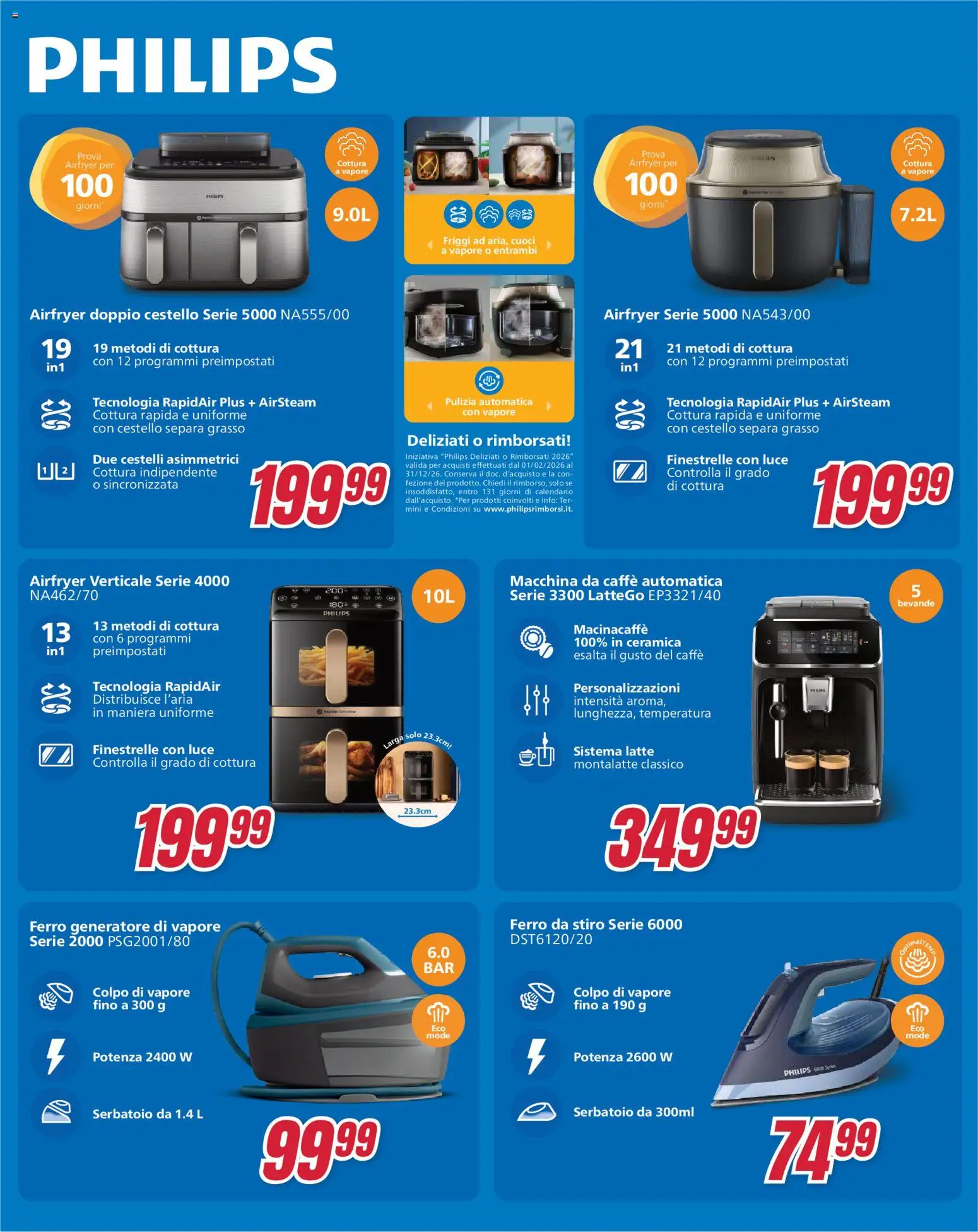 Volantino Trony del 09.04.2026 | Pagina: 18 | Prodotti: Macchina da caffe, Caffè, Generatore, Ferro da stiro