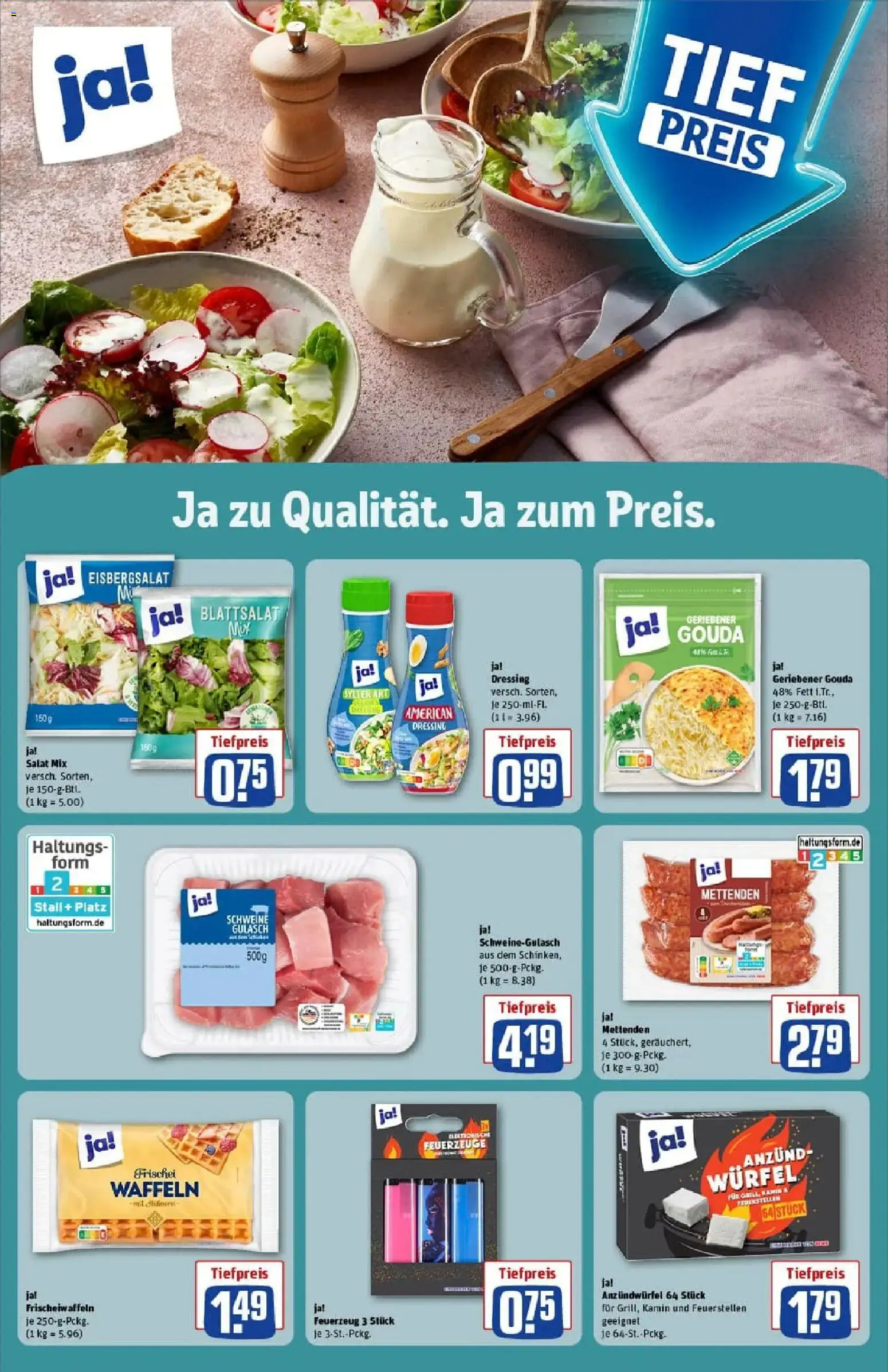 Rewe prospekt Hamburg / Wilhelmsburg	 – gültig ab 10.11.2025 | Seite: 17 | Produkte: Dressing, Waffeln, Gulasch, Salat