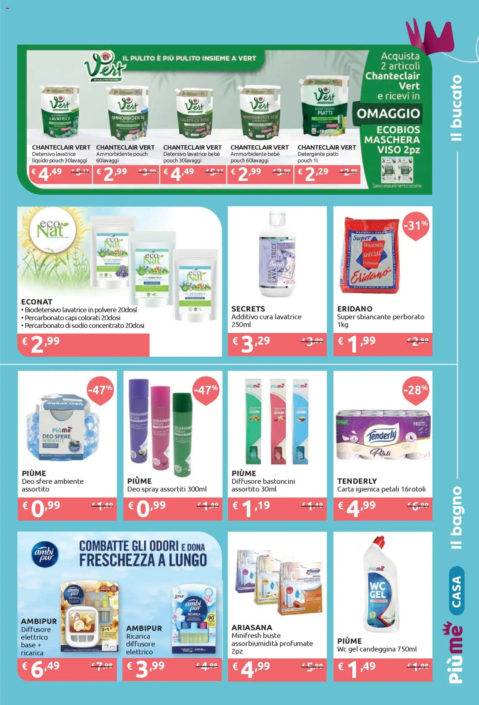 Volantino IperSoap del 26.01.2026 | Pagina: 3 | Prodotti: Carta igienica, Ammorbidente, Detergente, Bagno