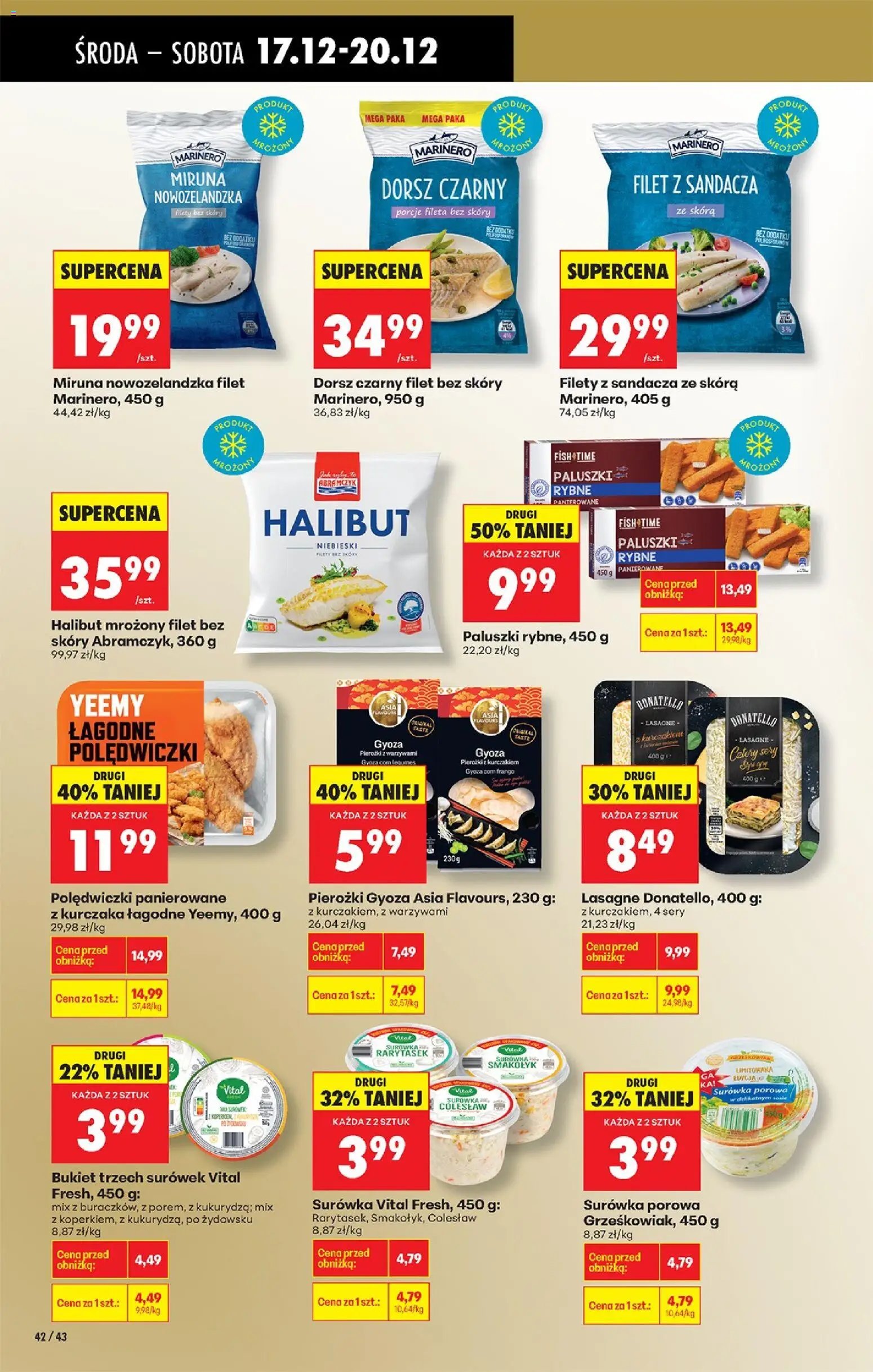 Biedronka gazetka - Oferta w tym tygodniu od 17.12.2025 | Strona: 50 | Produkty: Dorsz, Halibut, Dorsz czarny, Paluszki