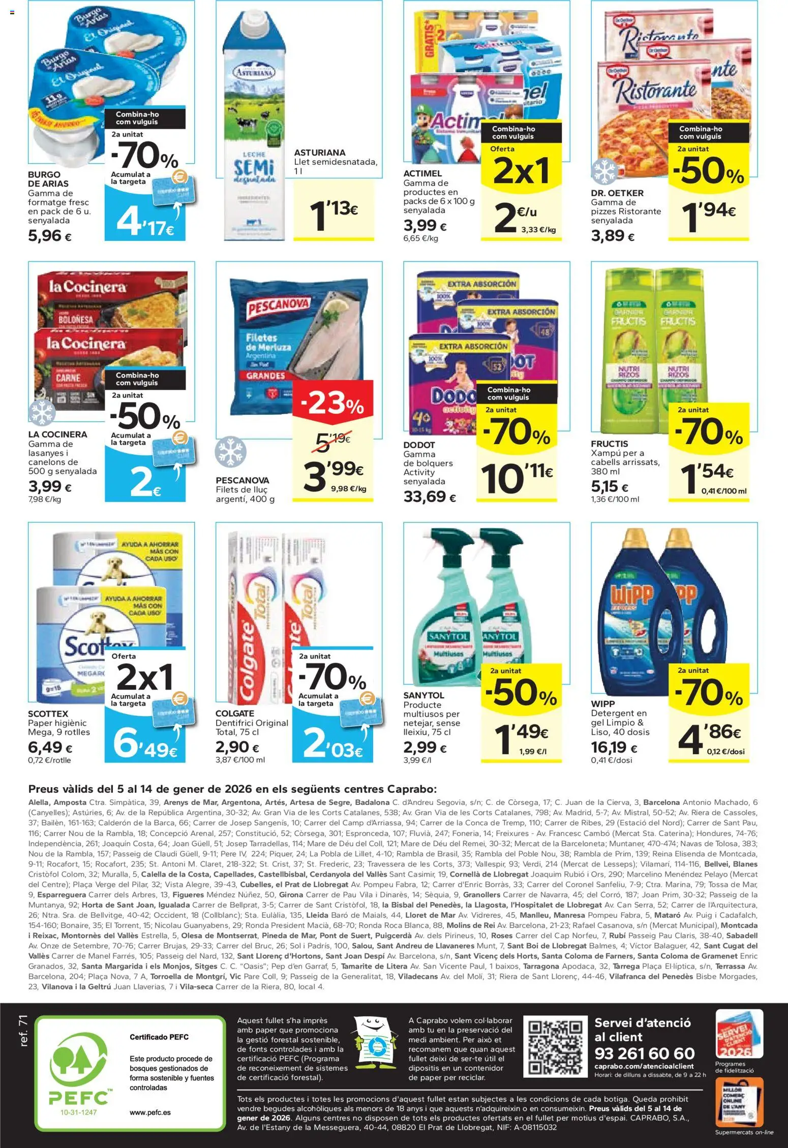 Caprabo folleto │ válido desde el 05.01.2026 | Página: 4 | Productos: Leche, Filetes de merluza