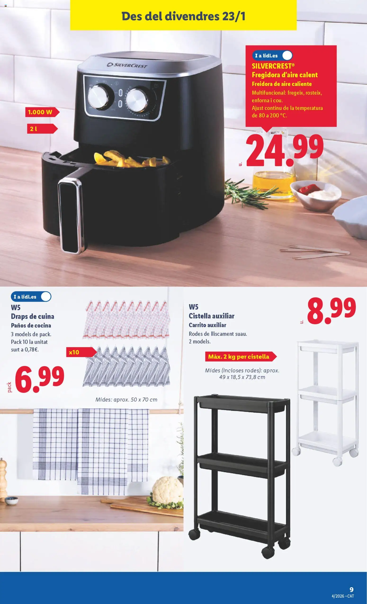 Lidl folleto de bazar │ válido desde el 19.01.2026 | Página: 23 | Productos: Cocina, Freidora
