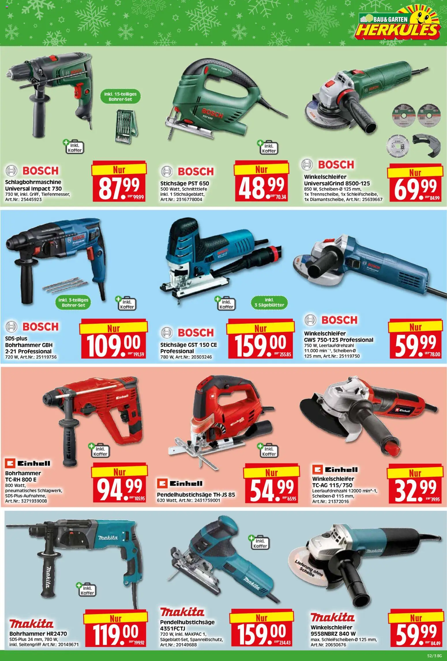 HERKULES - Bau & Garten – gültig ab 22.12.2025 | Seite: 3 | Produkte: Bosch, Koffer