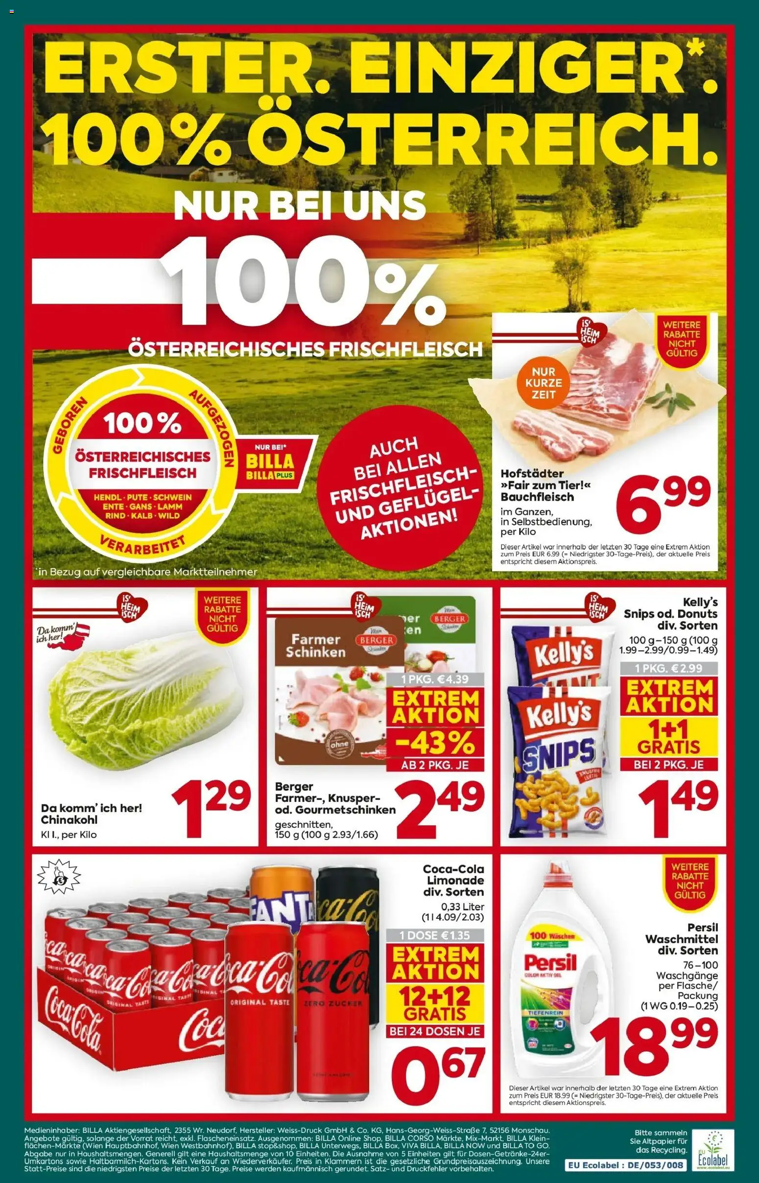 Billa Plus Flugblatt - Wien gültig ab 05.02.2026 | Seite: 16 | Produkte: Zucker, Chinakohl, Schinken, Waschmittel