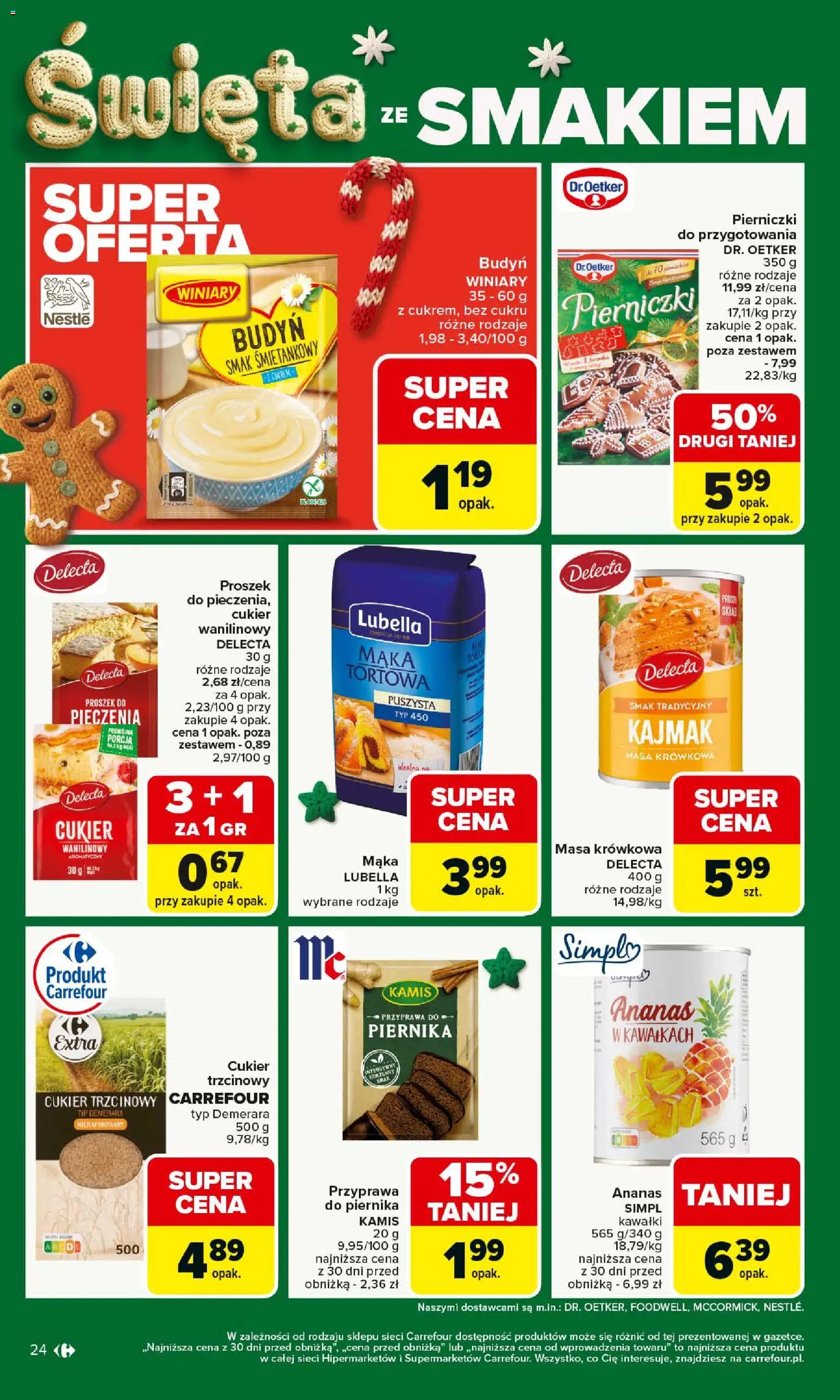 Carrefour Gazetka od 08.12.2025 | Strona: 28 | Produkty: Kajmak, Cukier trzcinowy, Ananas, Cukier
