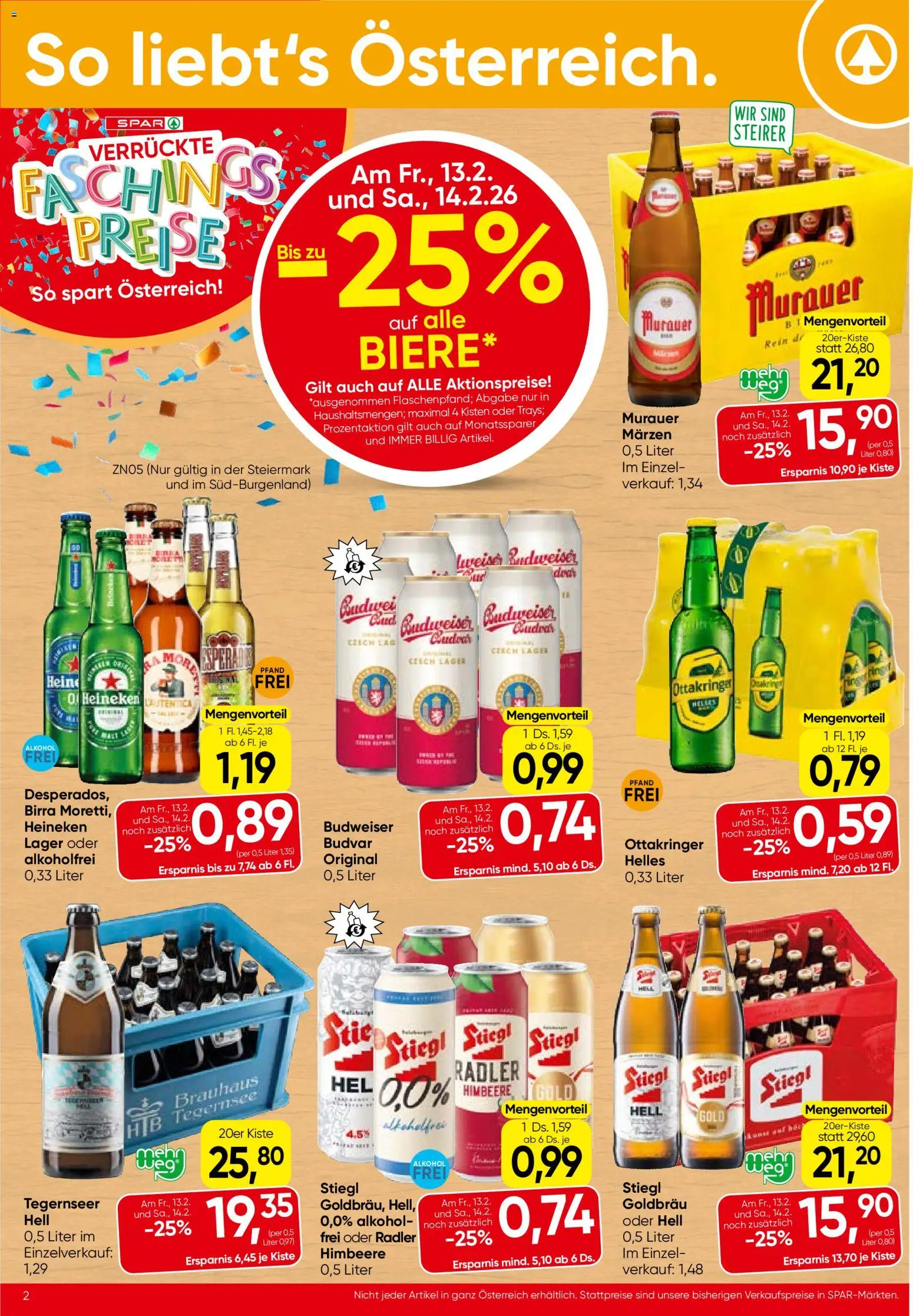 Spar Flugblatt - Steiermark gültig ab 12.02.2026 | Seite: 2 | Produkte: Himbeere