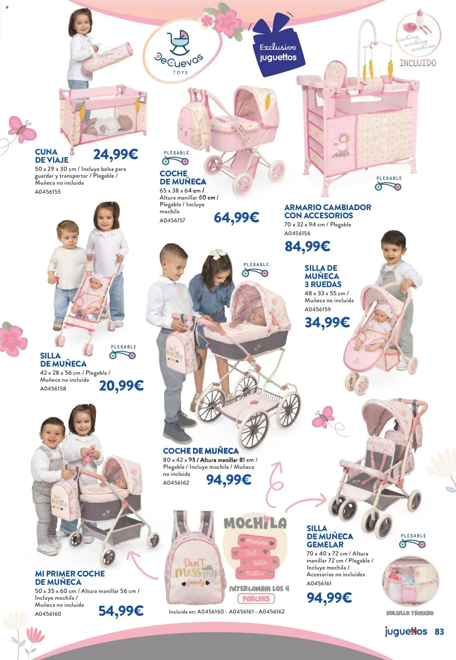 Juguettos catálogo Navidad │ válido desde el 27.10.2025 | Página: 83 | Productos: Muñeca, Bolsa, Silla, Cuna