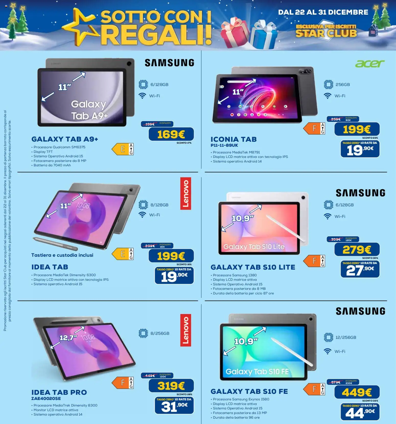 Volantino Euronics del 22.12.2025 | Pagina: 10 | Prodotti: Tastiera, Fotocamera, Batteria, Samsung