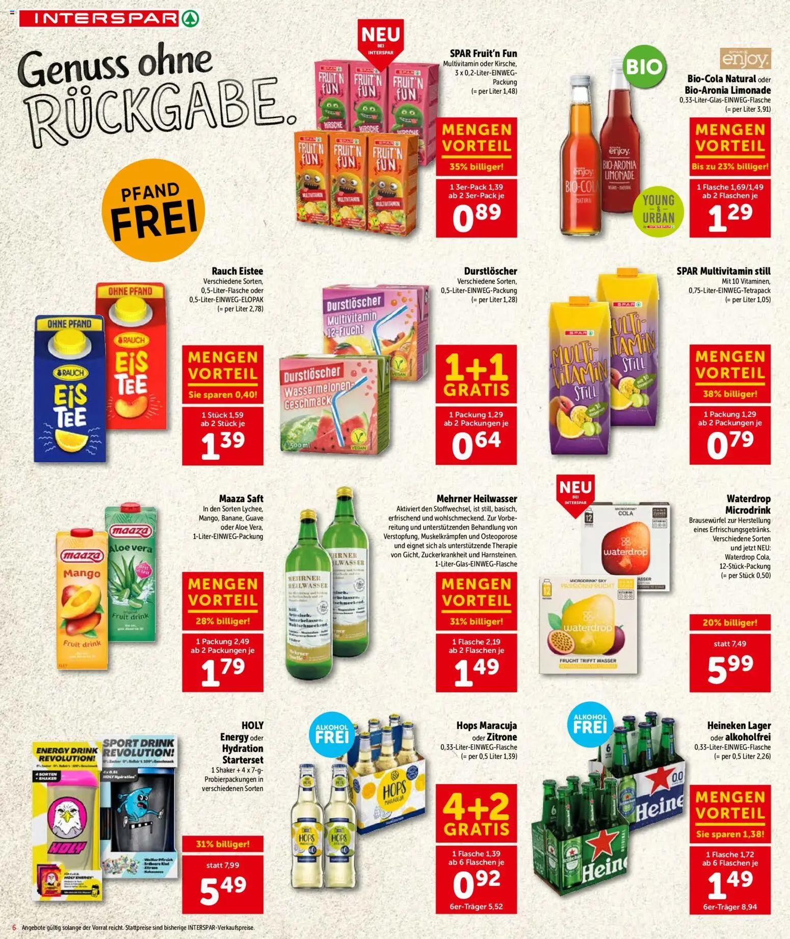 Interspar Flugblatt - Tirol gültig ab 16.04.2026 | Seite: 7 | Produkte: Wasser, Zitrone, Mango, Papier blanc