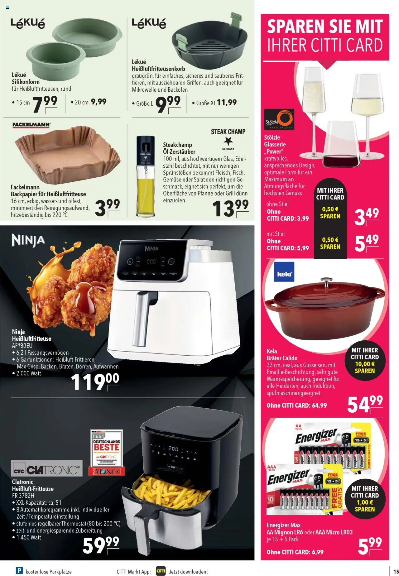 CITTI Markt Prospekt 	 – gültig ab 22.10.2025 | Seite: 17 | Produkte: Grill, Wasser, Gemüse, Heißluftfritteuse