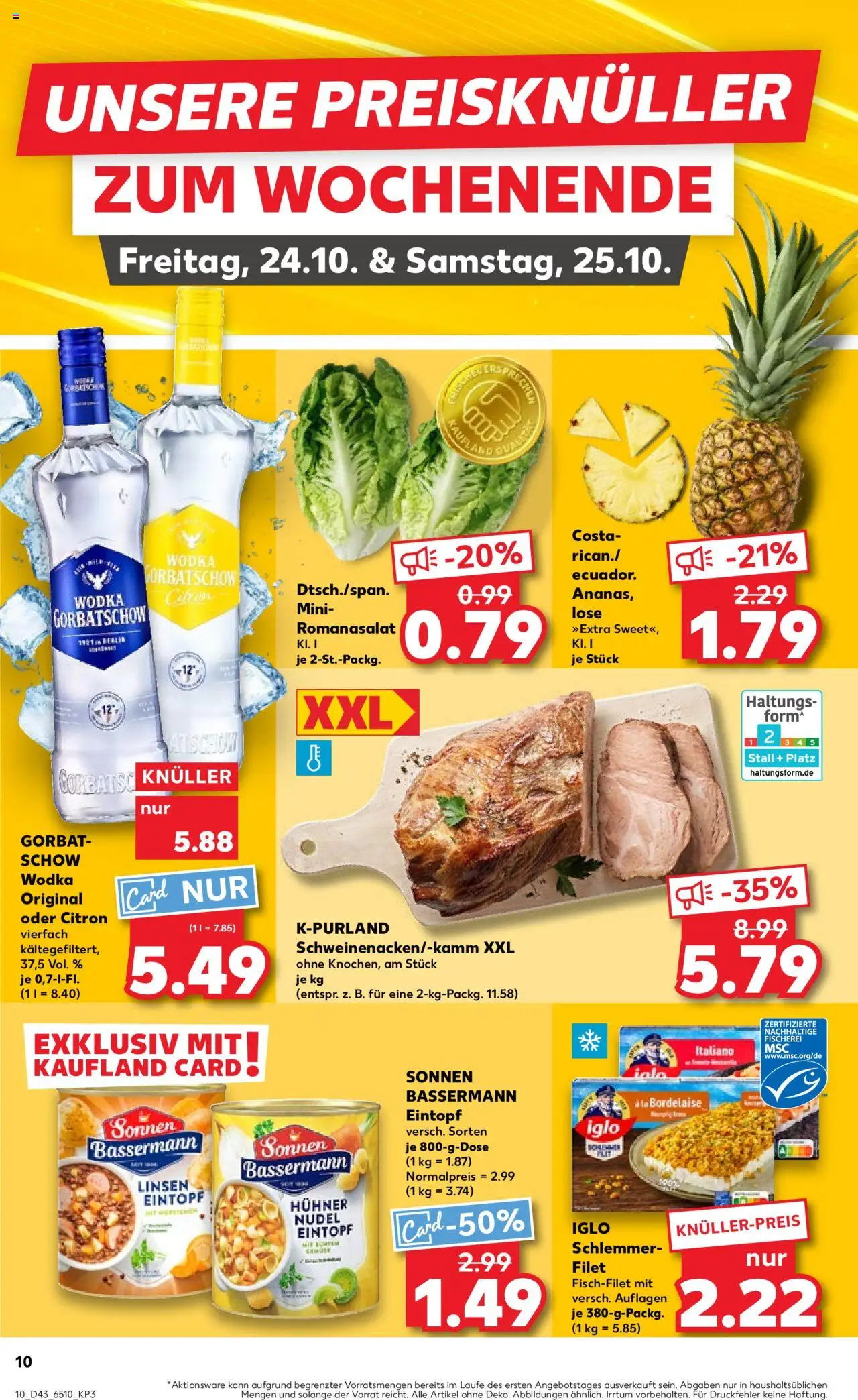 Kaufland prospekt Köln	 – gültig ab 23.10.2025 | Seite: 10 | Produkte: Iglo, Gemüse, Wodka gorbatschow, Vodka