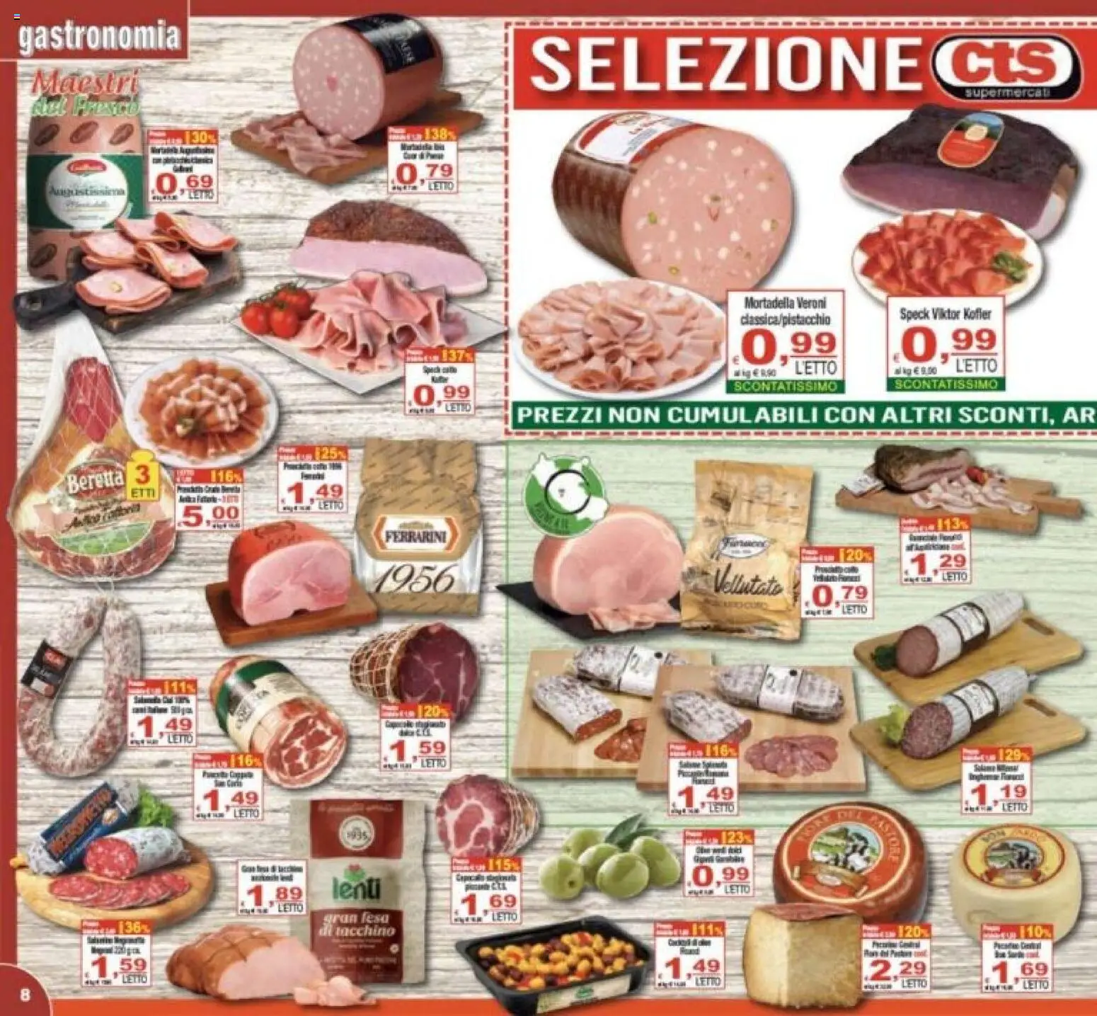 Volantino CTS del 13.02.2026 | Pagina: 8 | Prodotti: Speck, Tacchino, Mortadella, Letto