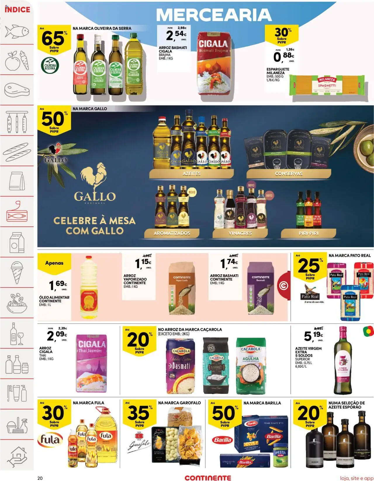 Continente folheto │ válido de 09.09.2025 | Página: 20 | Produtos: Arroz basmati, Mesa, Óleo, Arroz