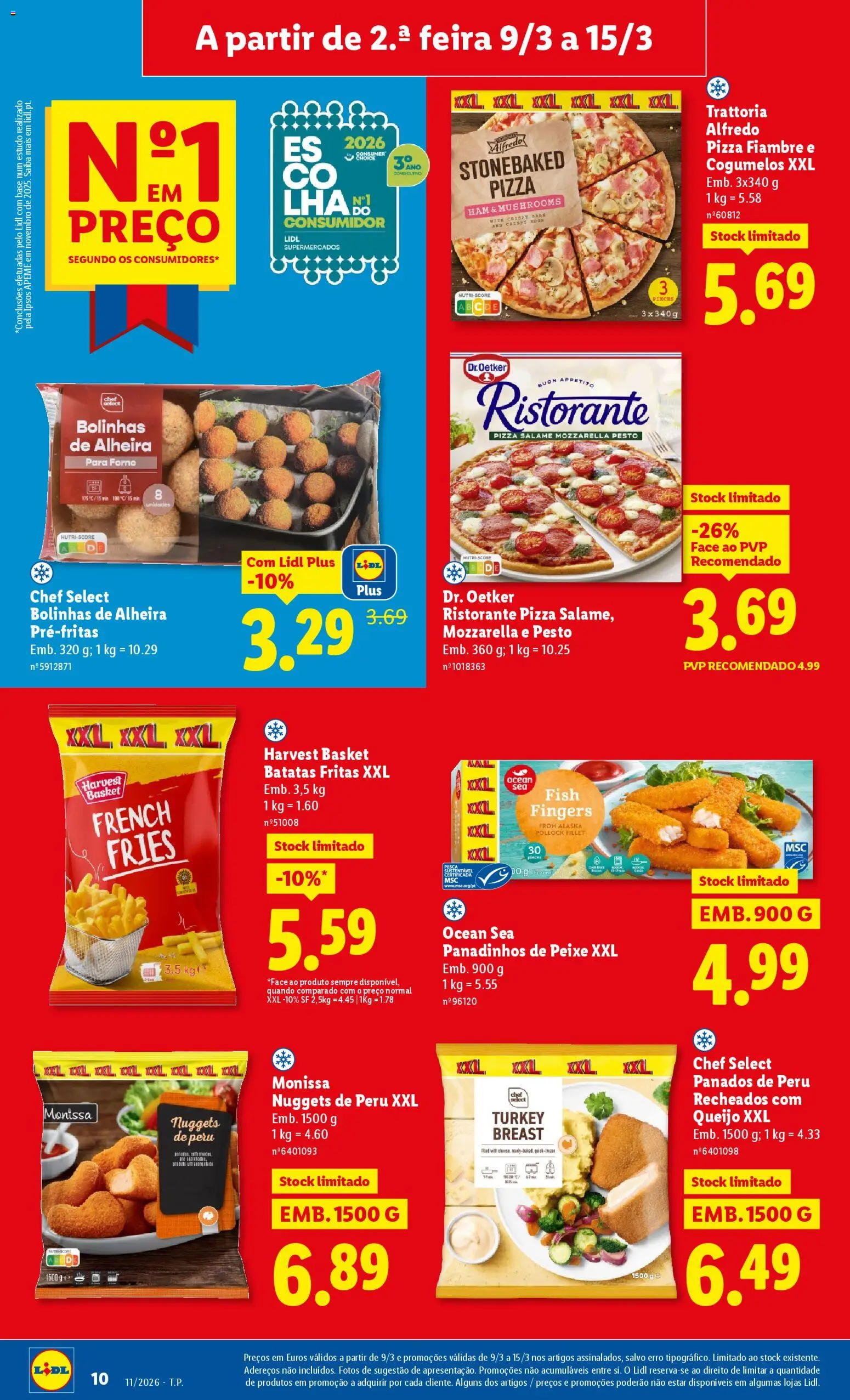 Lidl folheto │ válido de 09.03.2026 | Página: 10 | Produtos: Peru, Base, Salame, Nuggets