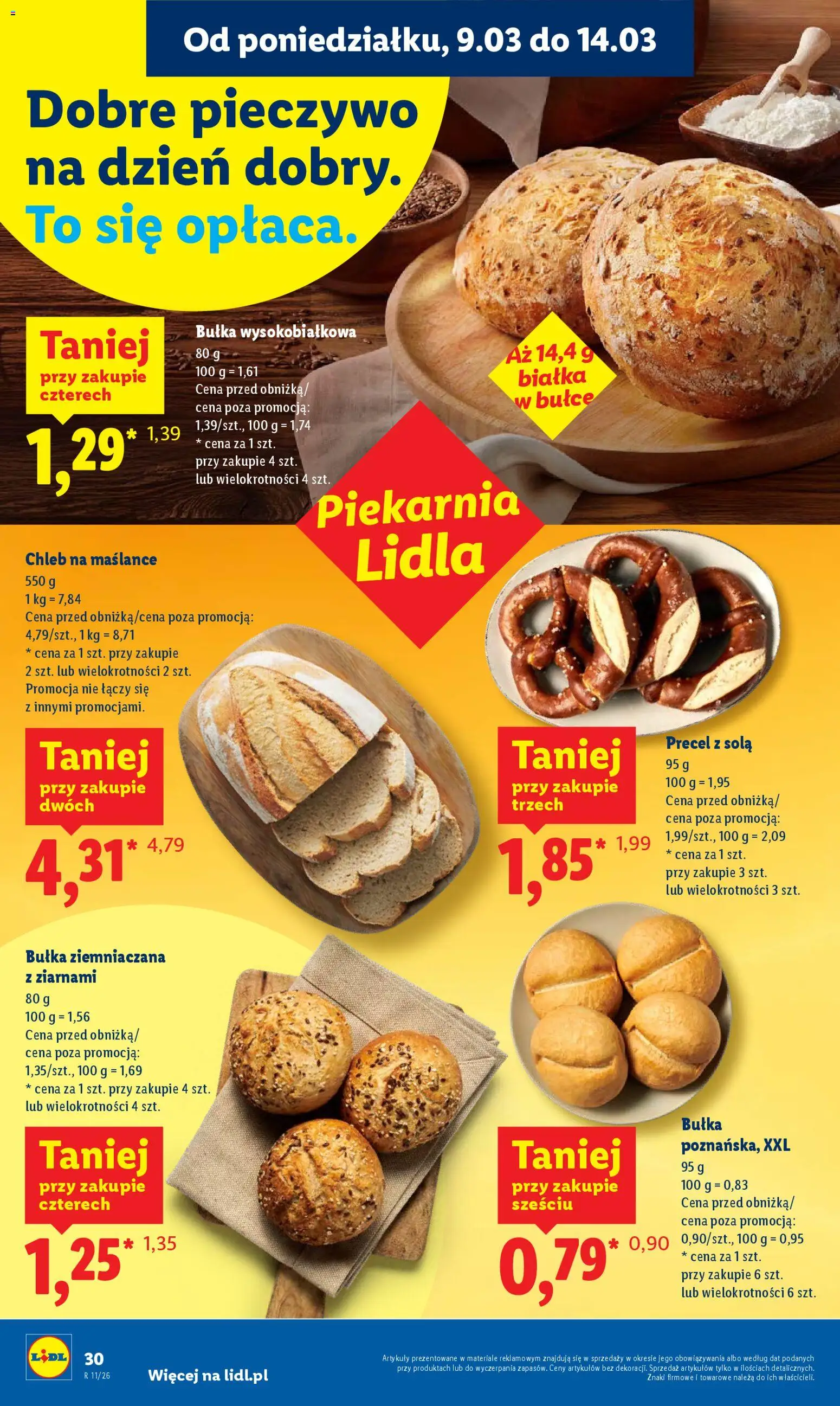 Lidl Polsko leták od 09.03.2026 | Strana: 30 | Produkty: Chléb