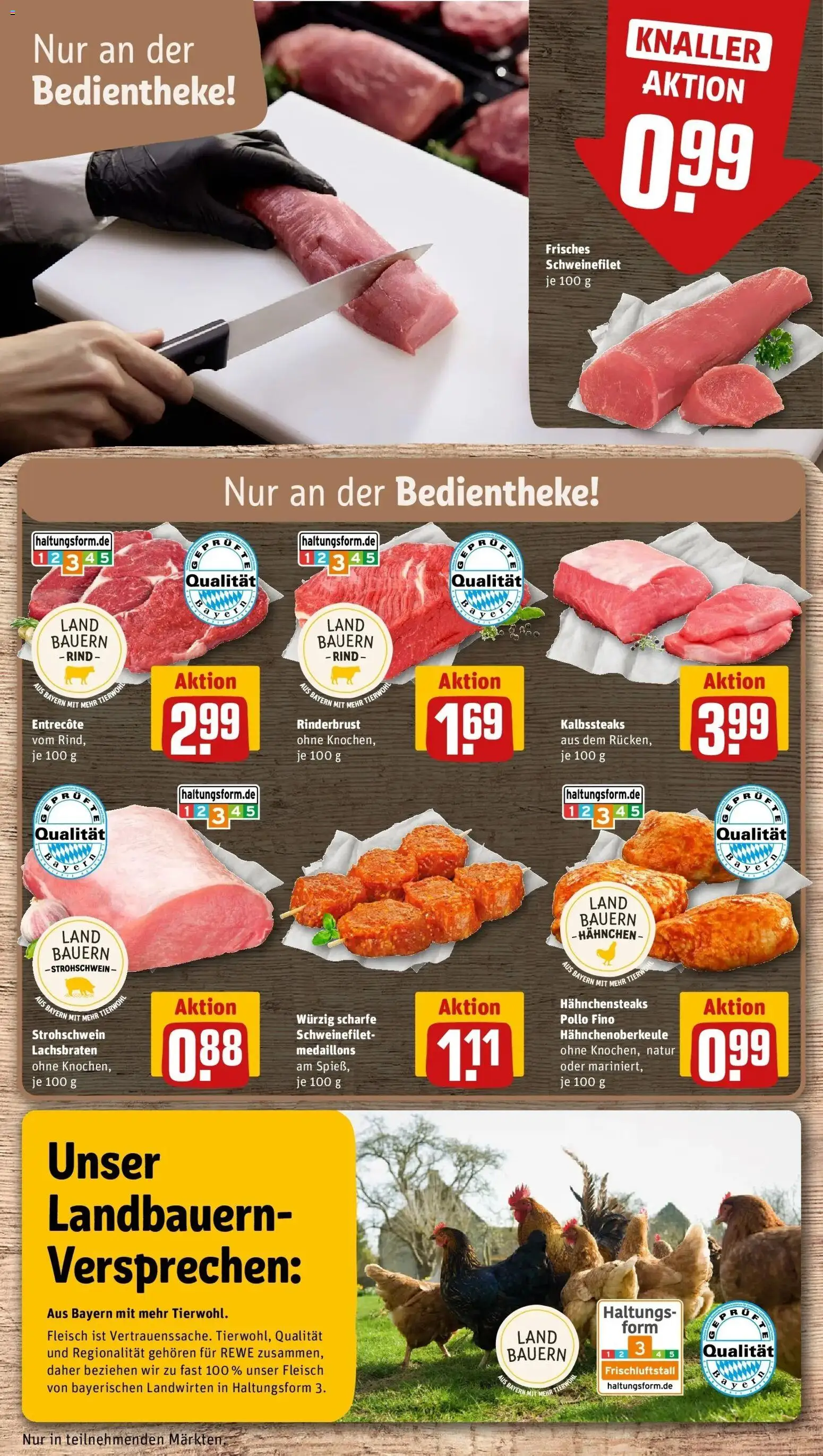 Rewe Prospekt Schönau	 – gültig ab 09.03.2026 | Seite: 10 | Produkte: Hahnchen, Entrecote, Schweinefilet, Fleisch