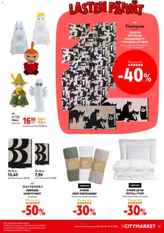 K-Citymarket-mainoslehti voimassa 16.02.2026 alkaen | Sivu: 13 | Tuotteet: Pyyhkeet, Tyyny, Peitto